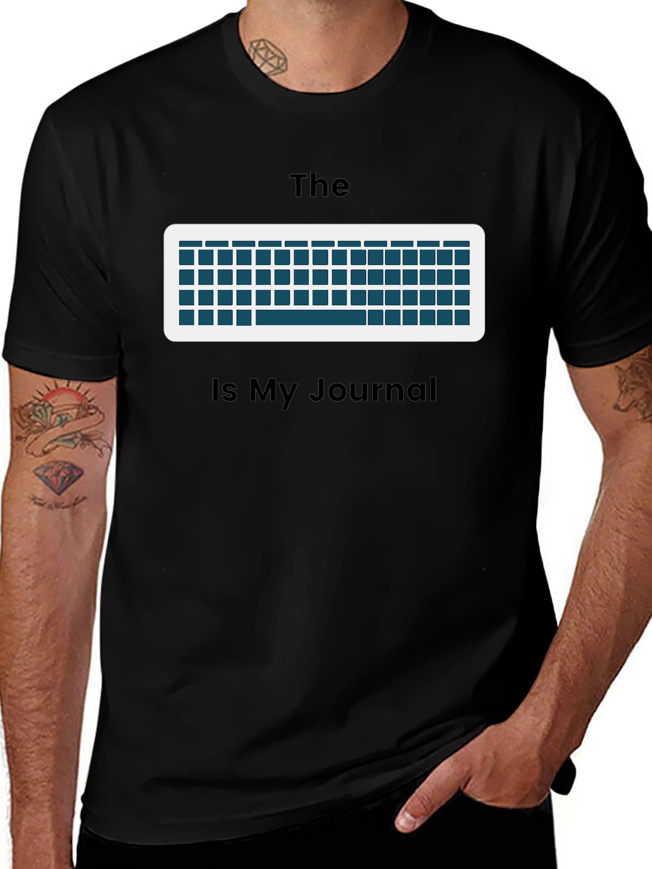 Variant 19 of Keyboard Is My Journal Novelty Graphic Tee