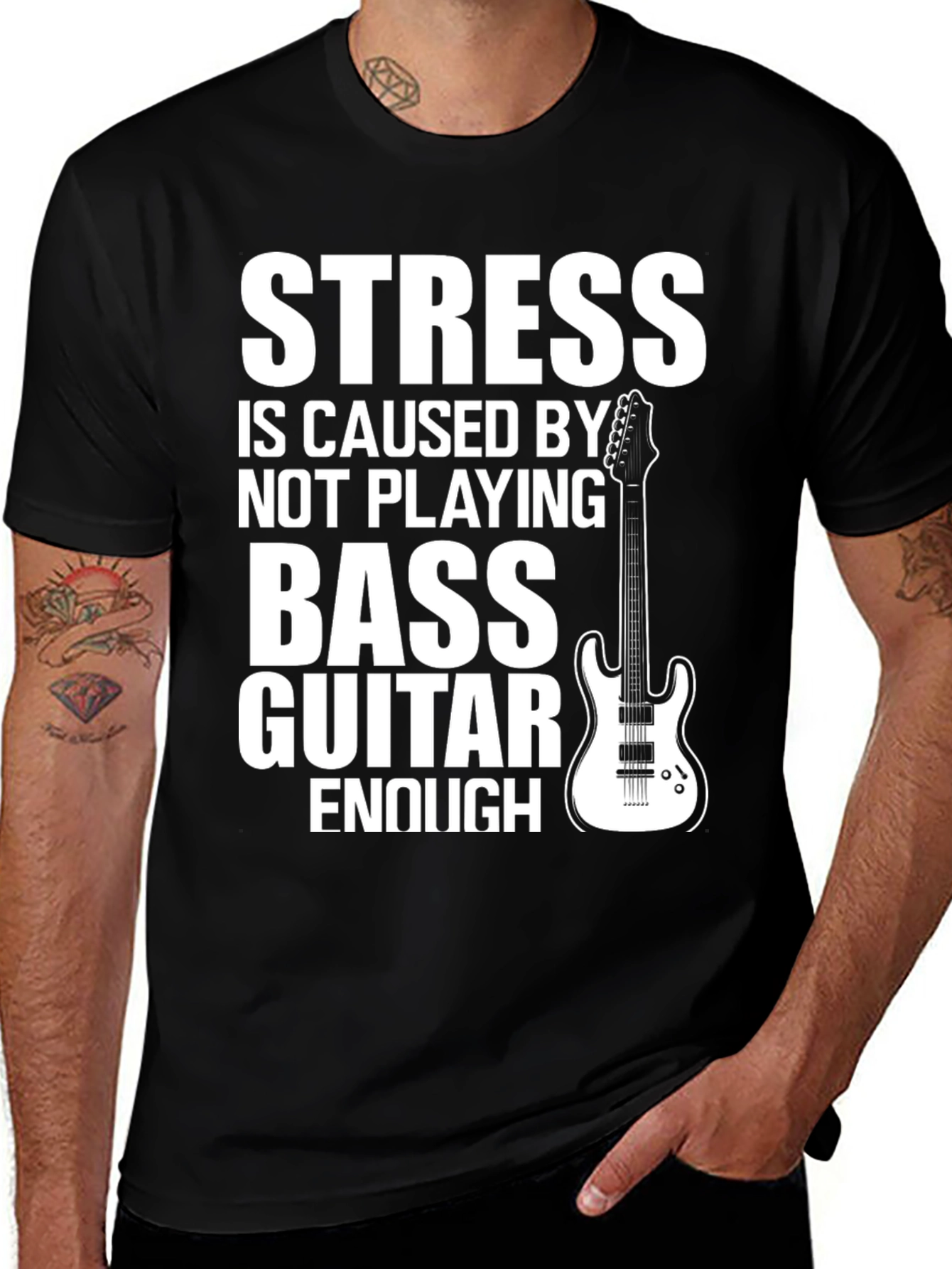 Variant 9 of Bass Guitar Player Humor Tee - Stress Relief Shirt