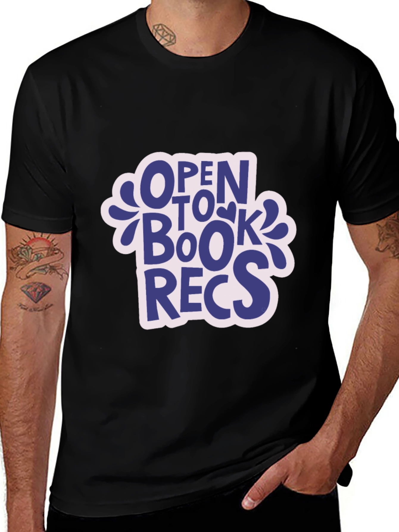 Variant 24 of Open to Book Recs Black T-Shirt
