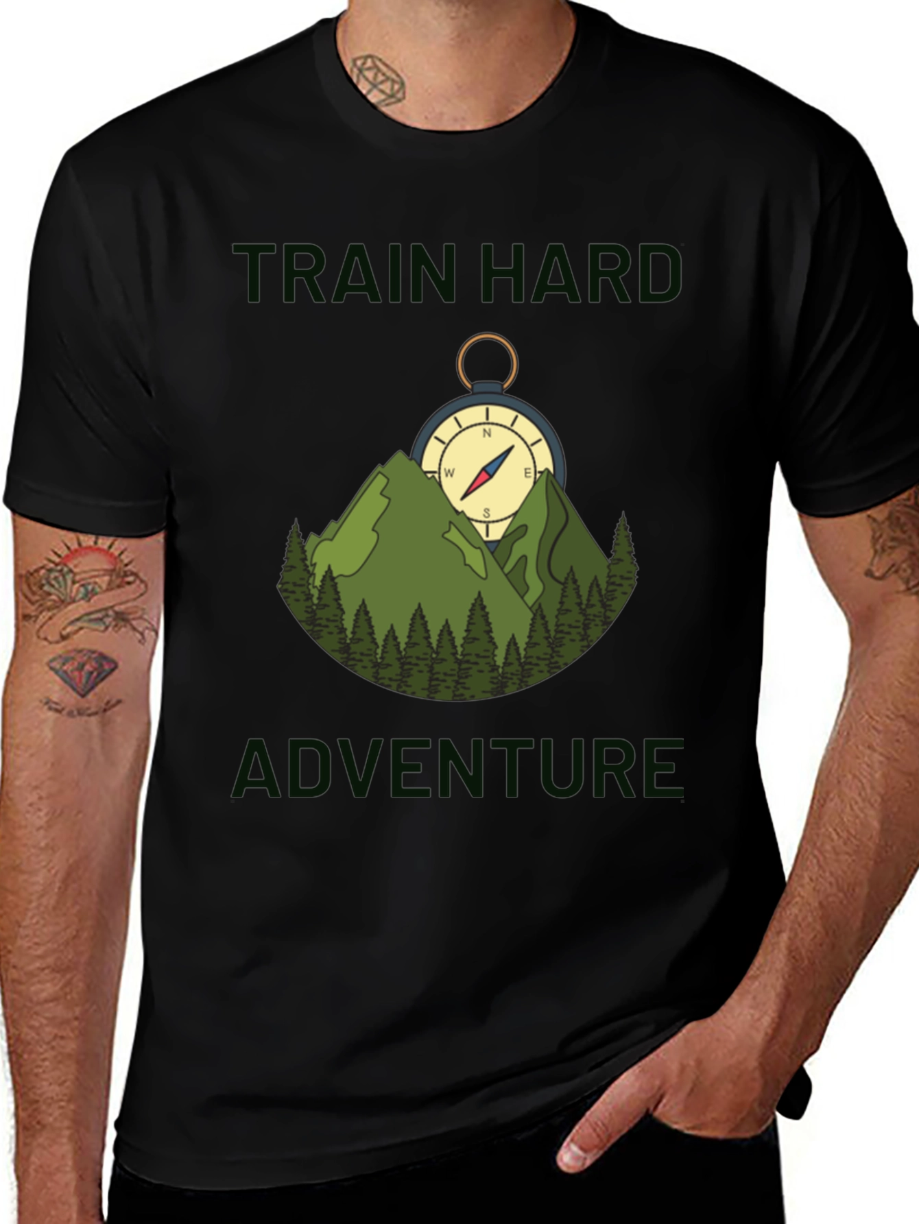 Train Hard Adventure Compass T-Shirt