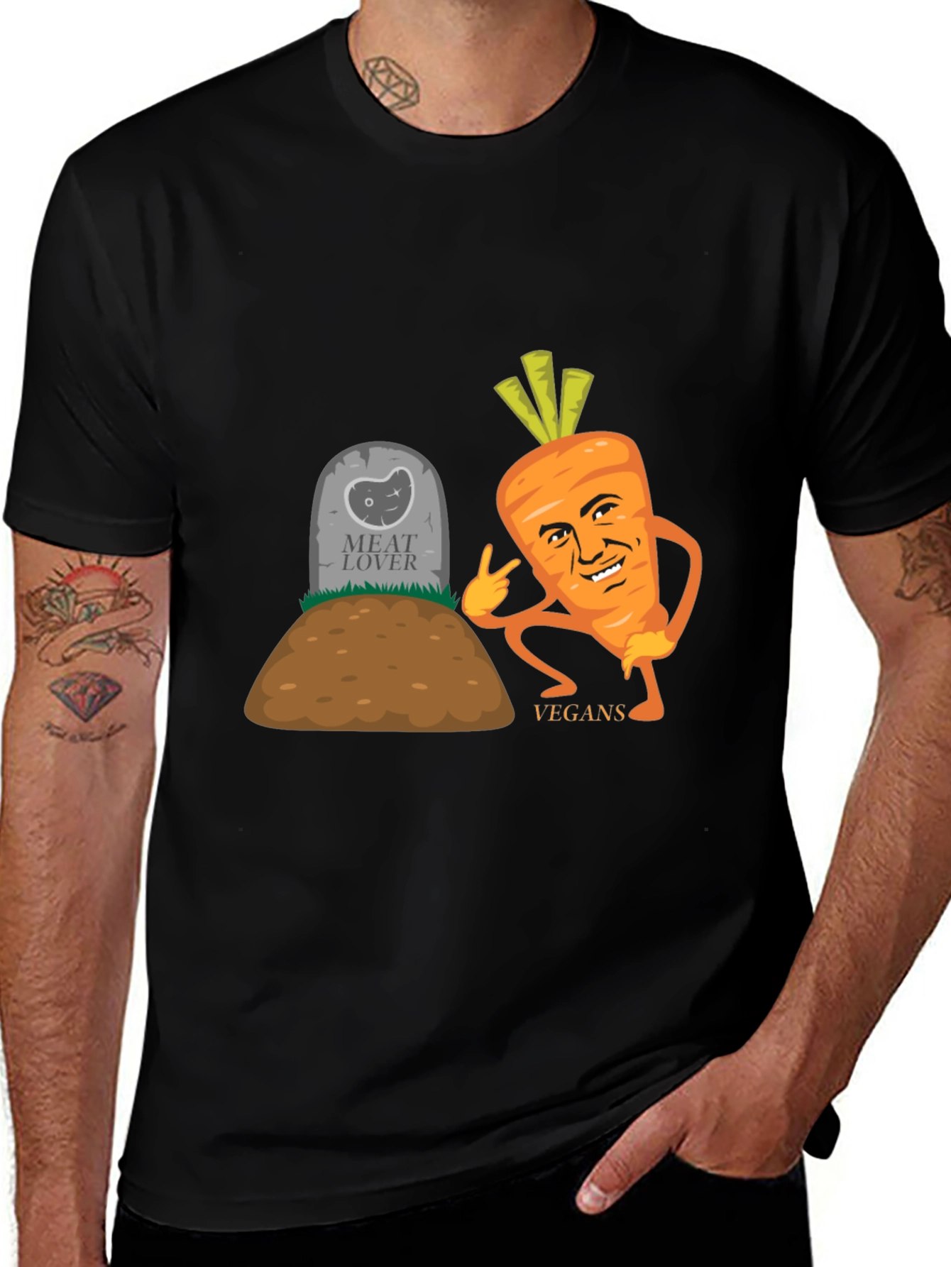 Variant 10 of Vegan Humor T-Shirt - Meat Lover's Grave