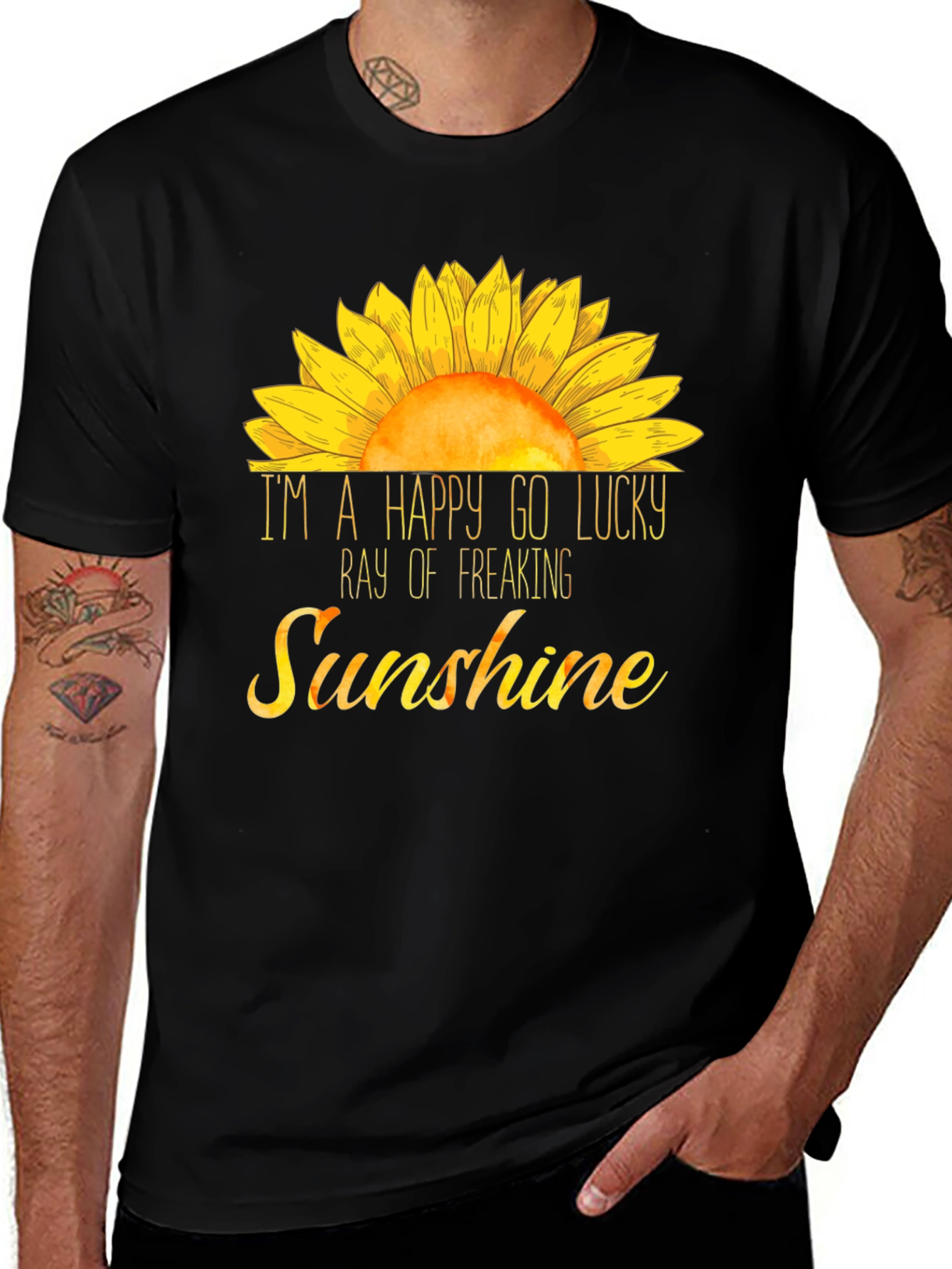 Variant 11 of Happy Go Lucky Sunshine T-Shirt