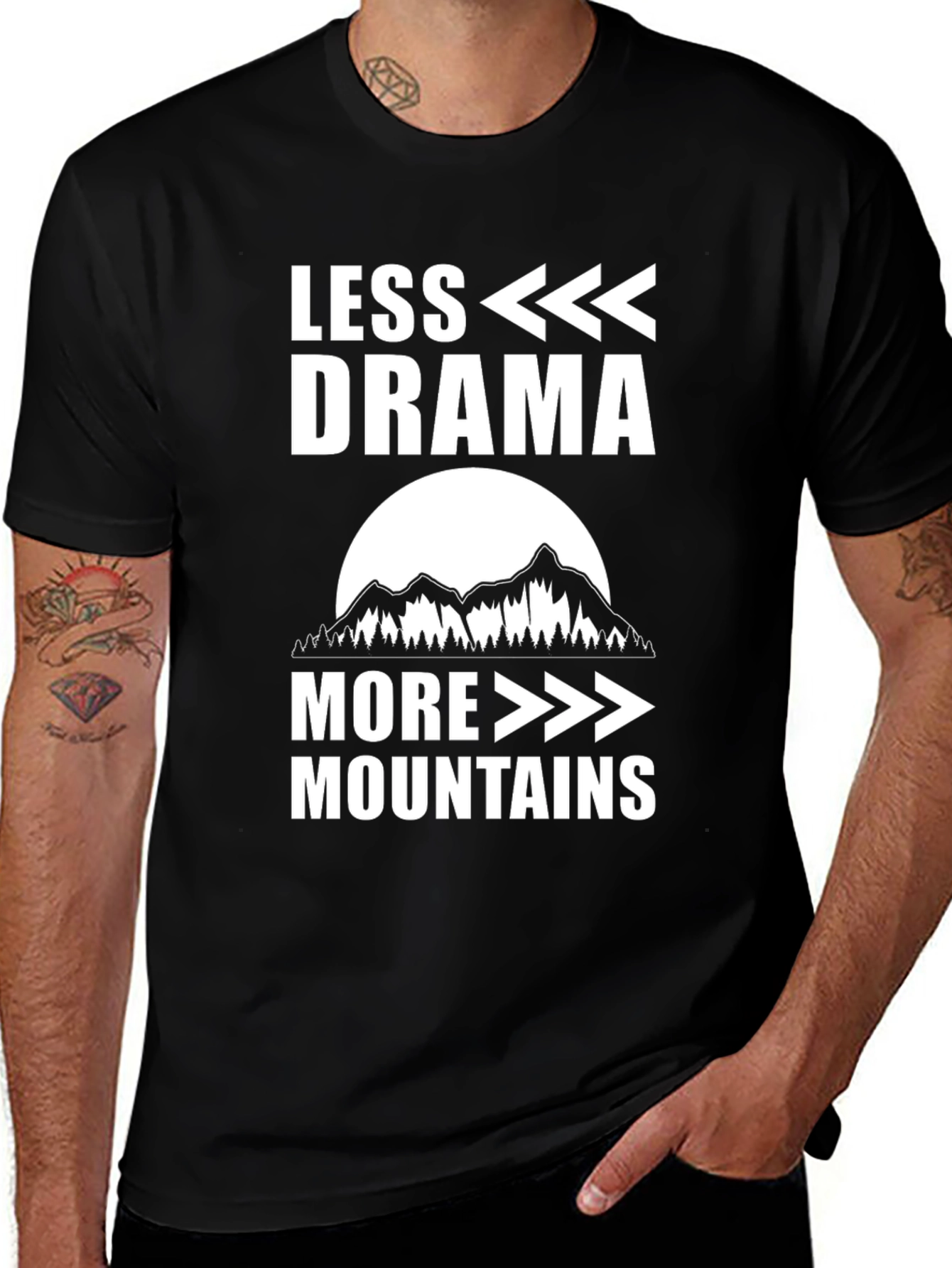 Variant 25 of Less Drama More Mountains Graphic Tee