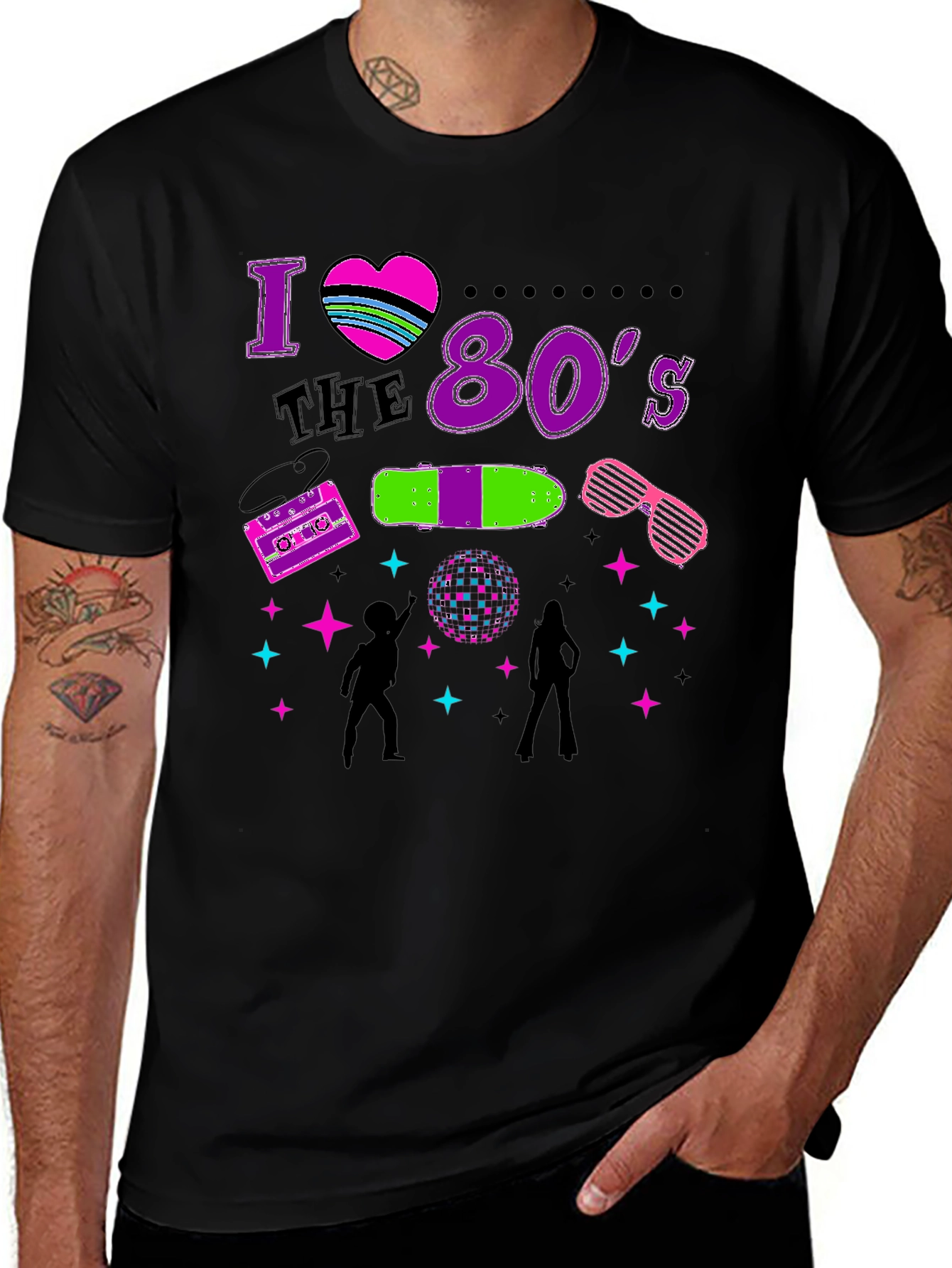 Variant 16 of I Love the 80s Retro Graphic Tee