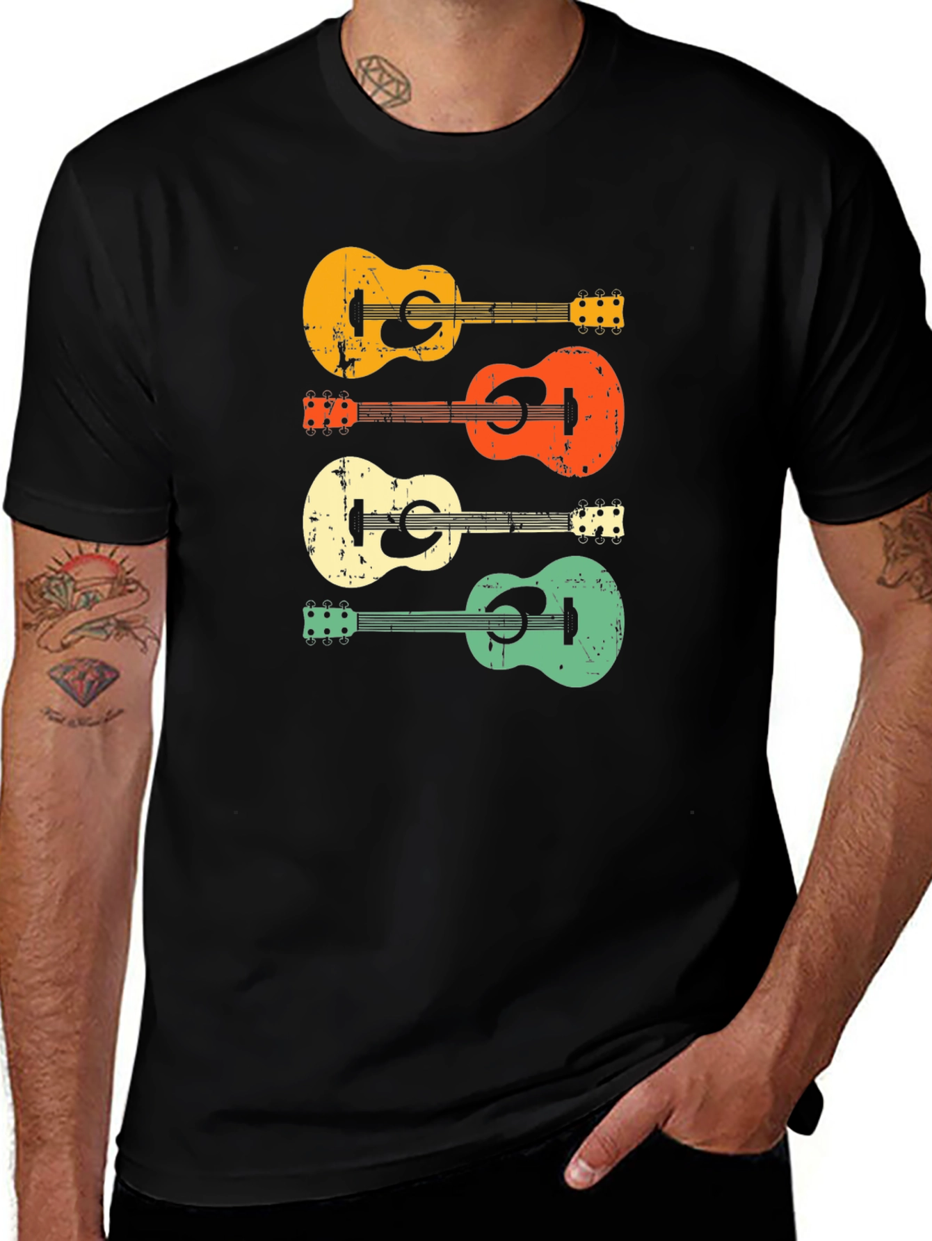 Variant 25 of Retro Guitar T-Shirt