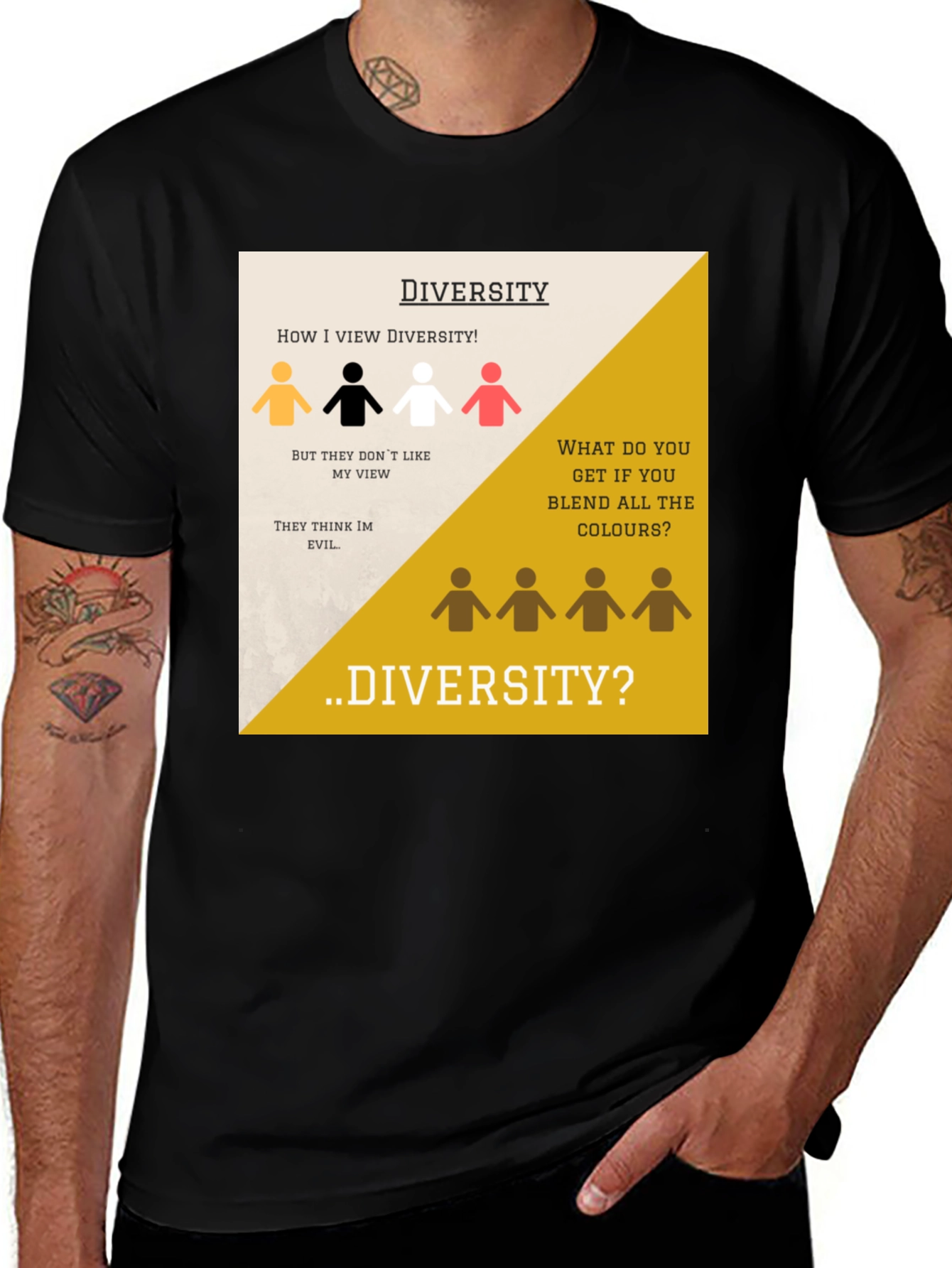 Variant 13 of Diversity Graphic T-Shirt - Social Commentary Tee