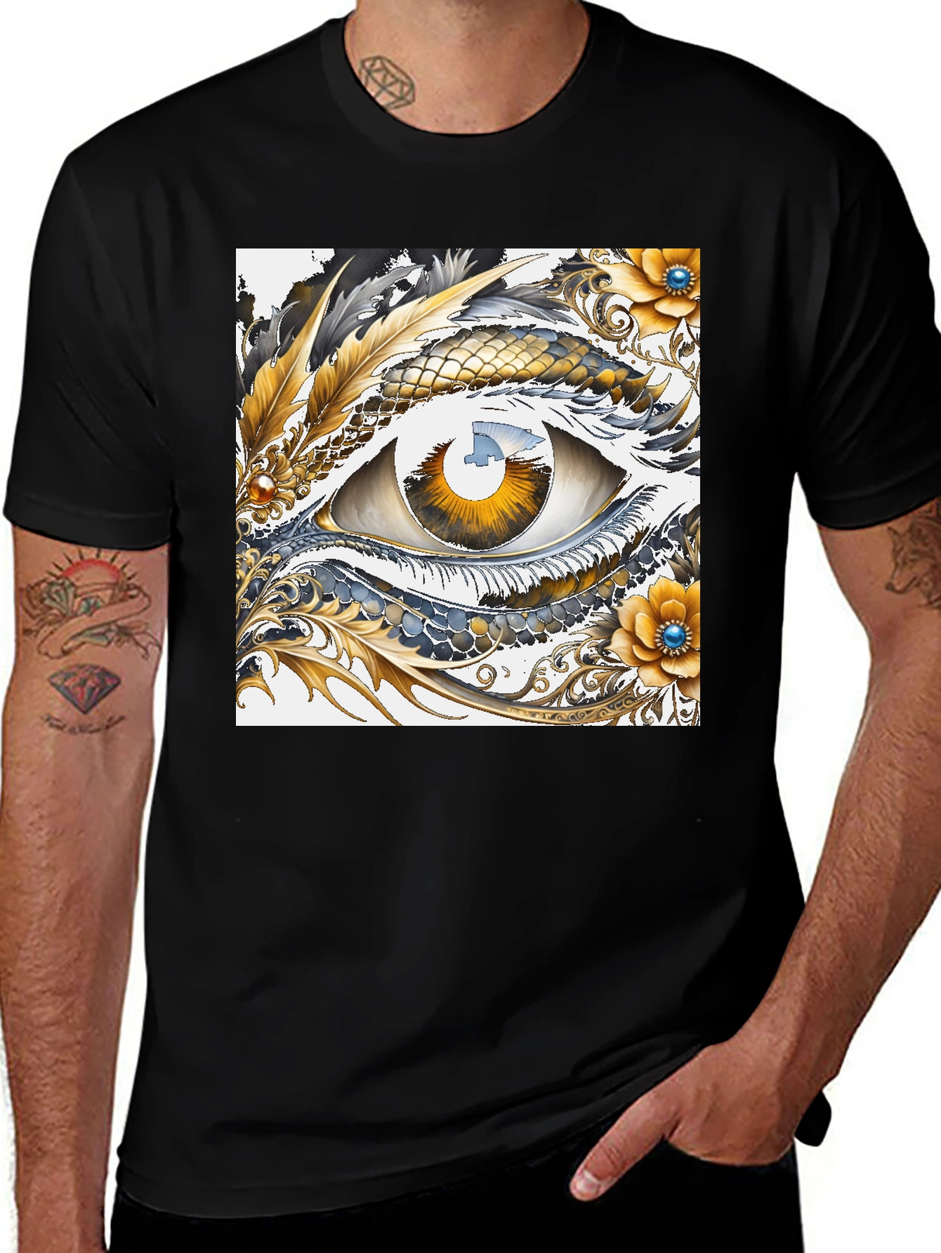 Variant 6 of Eye Design Graphic Tee - Unique Art Shirt