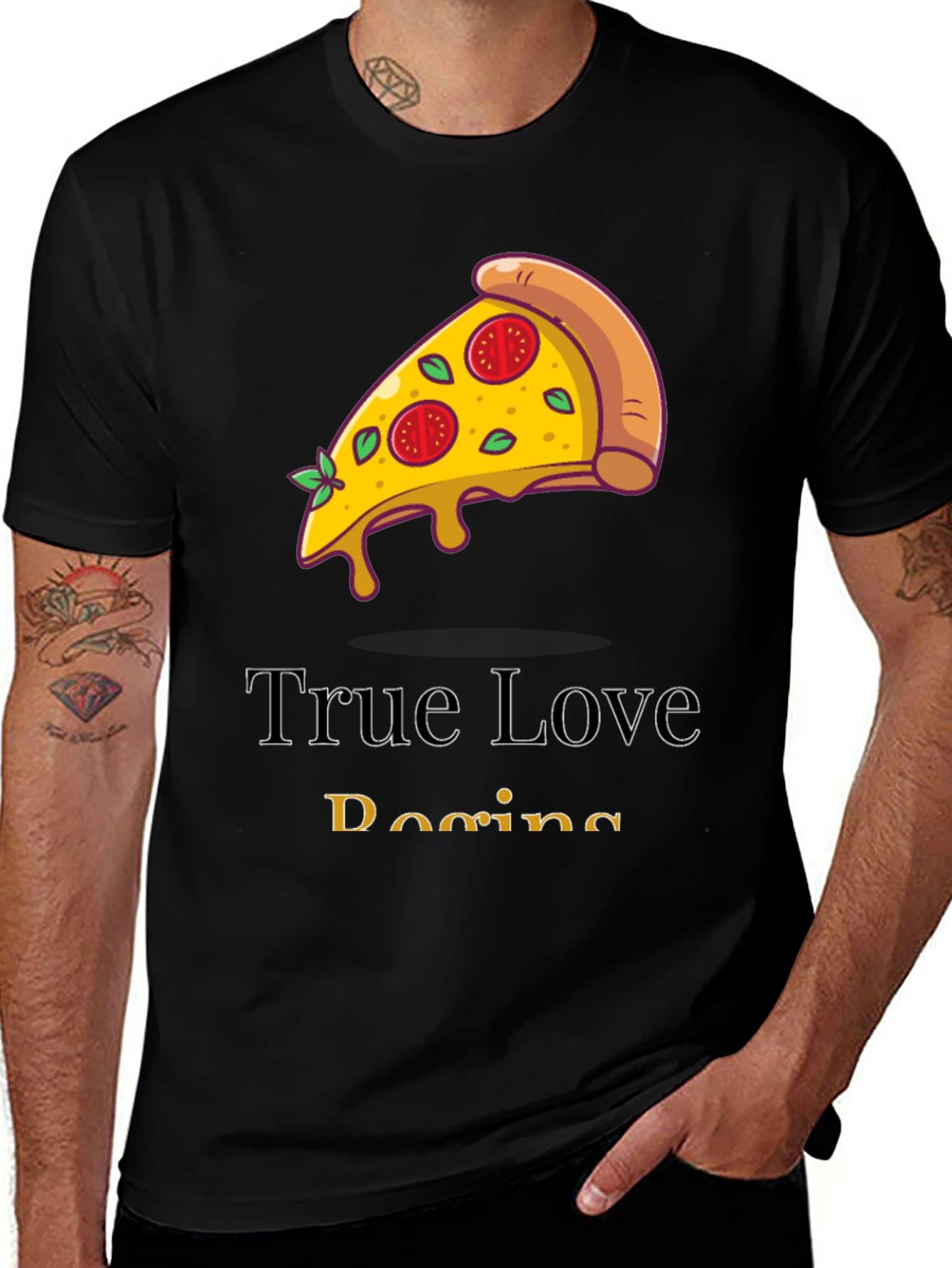 Variant 26 of Pizza True Love Domino's Black T-Shirt