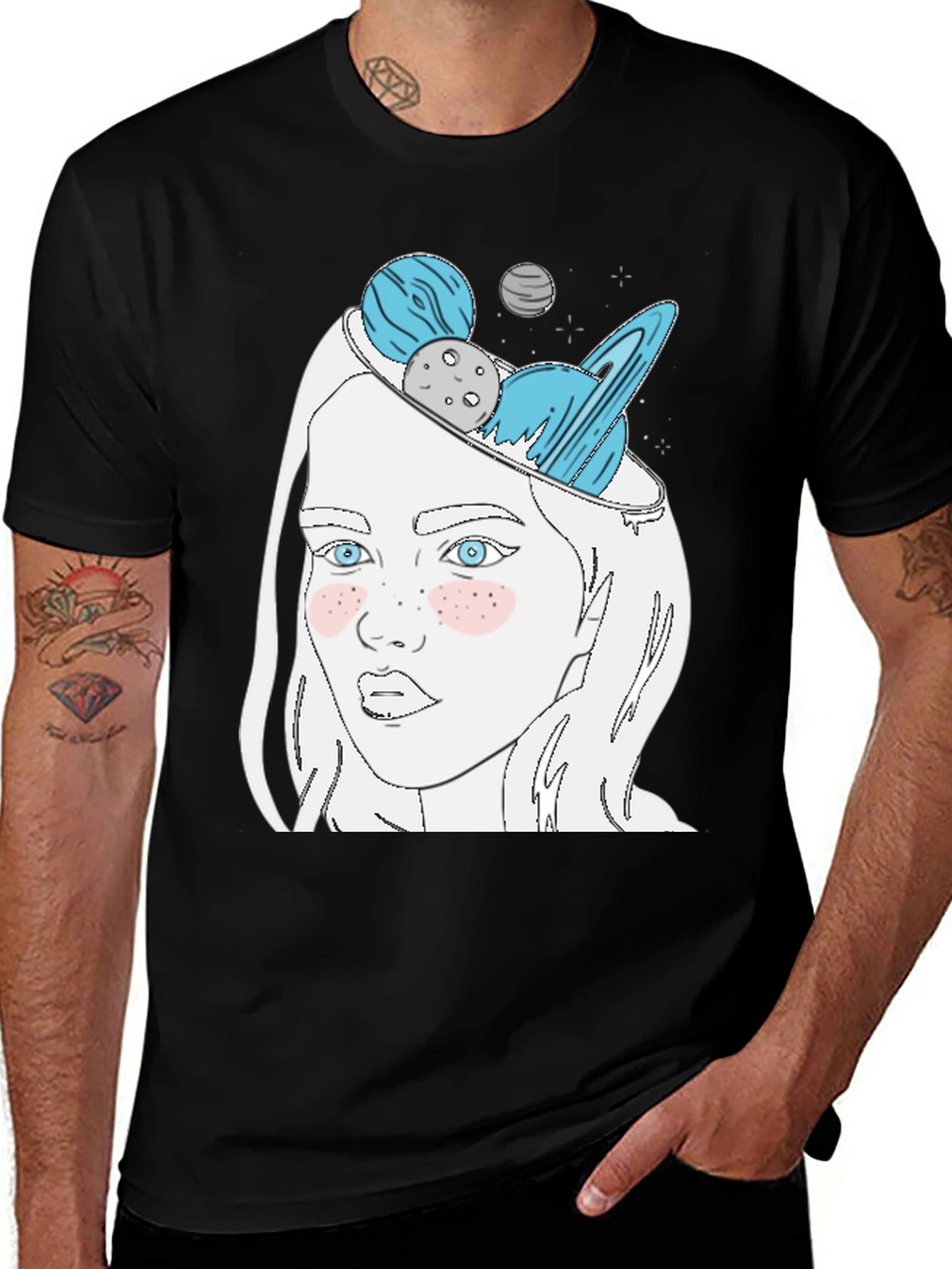 Variant 21 of Mindscape Tee - Black Graphic T-Shirt