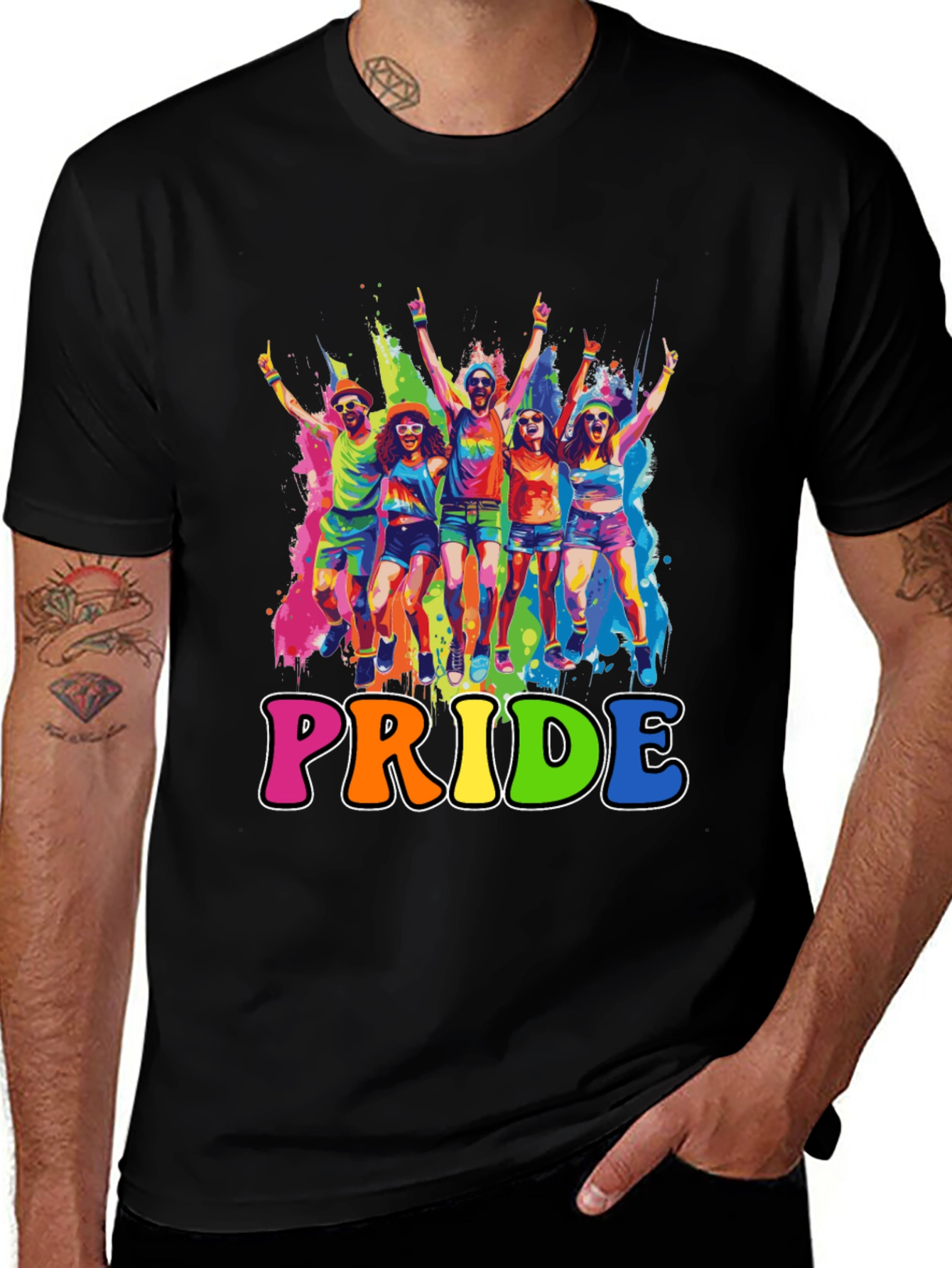 Variant 24 of Pride Rainbow Graphic Tee - Celebrate Love!