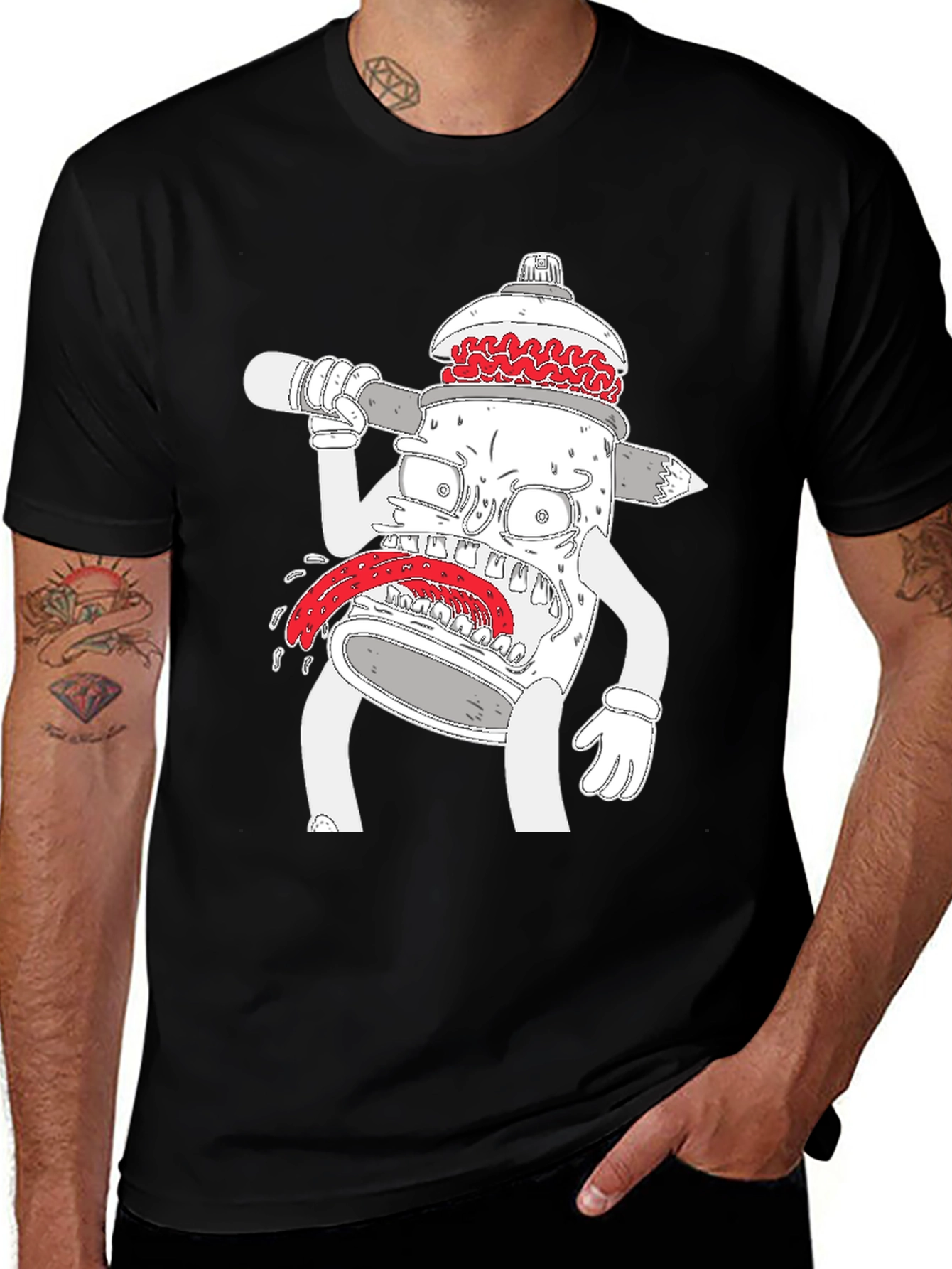 Variant 9 of Monster Spray Paint Can Graphic Tee