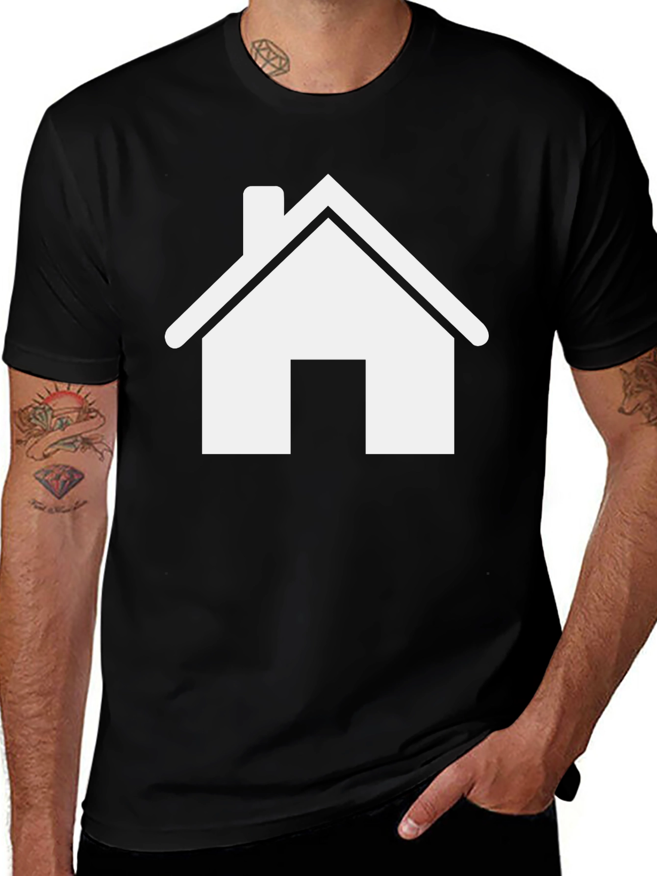 Variant 15 of House Graphic Black T-Shirt