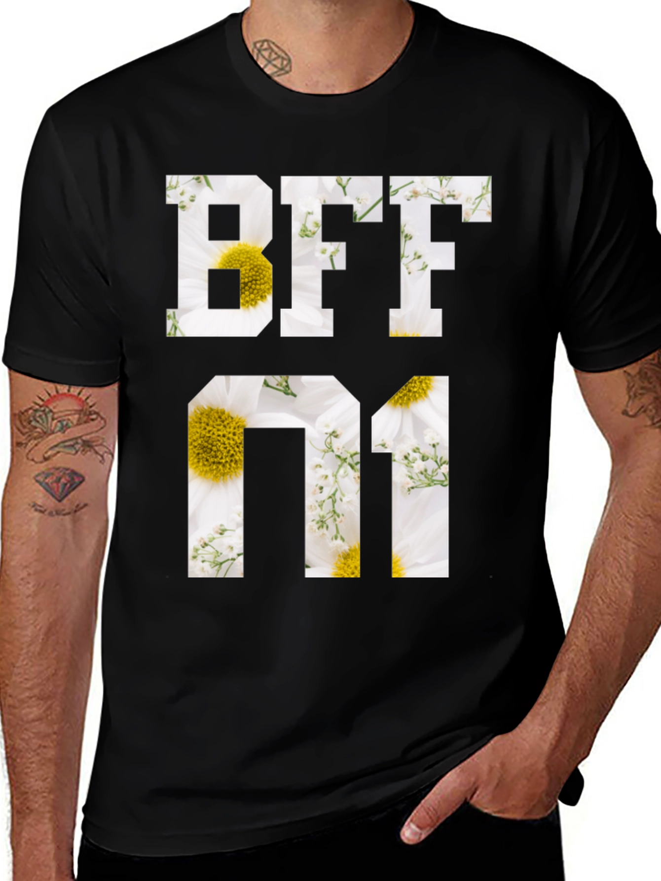 Variant 17 of Floral BFF Number One T-Shirt
