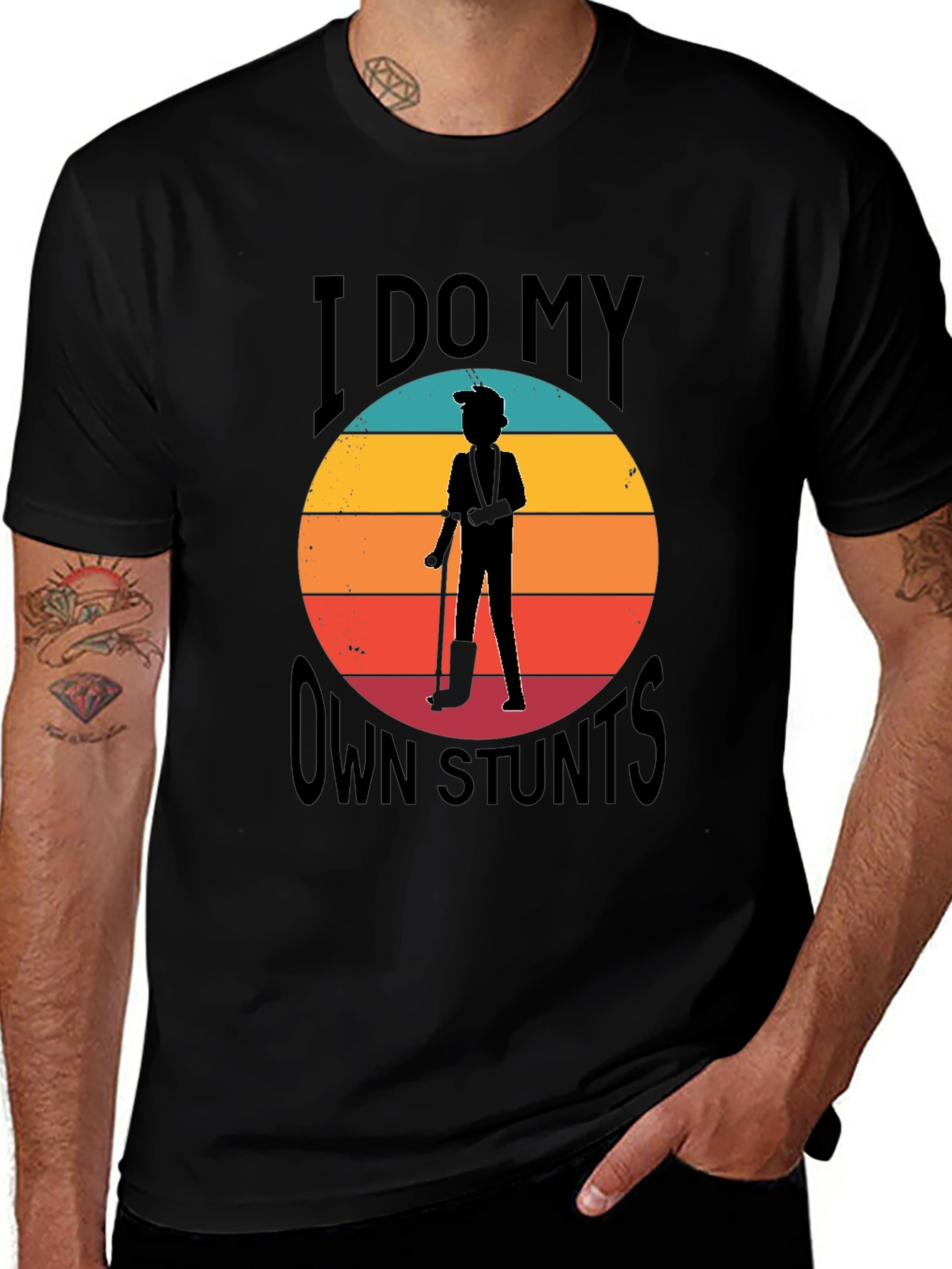 Variant 8 of I Do My Own Stunts T-Shirt - Injured Humor Tee