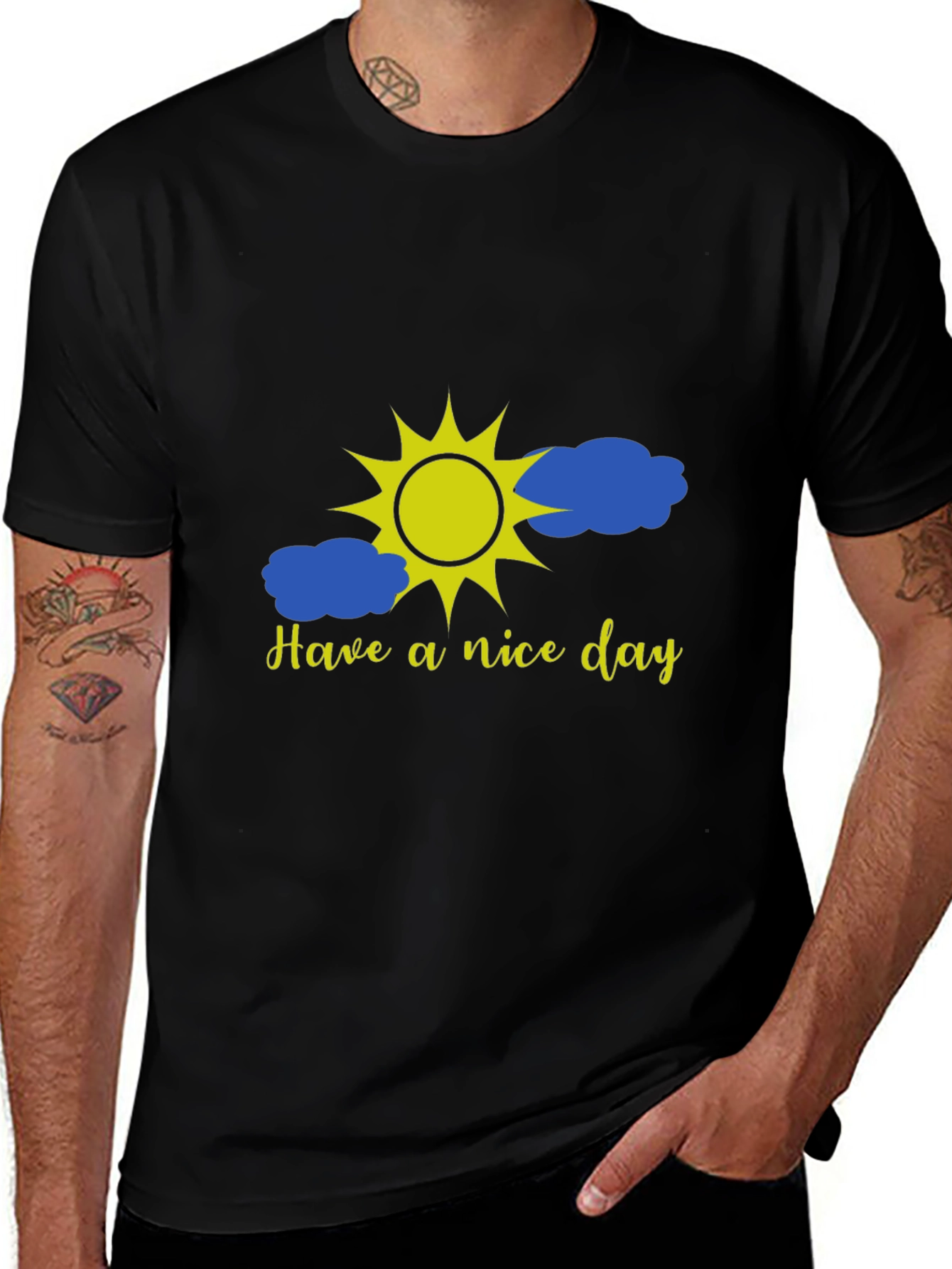 Have a Nice Day T-Shirt - Sun & Clouds Graphic Tee