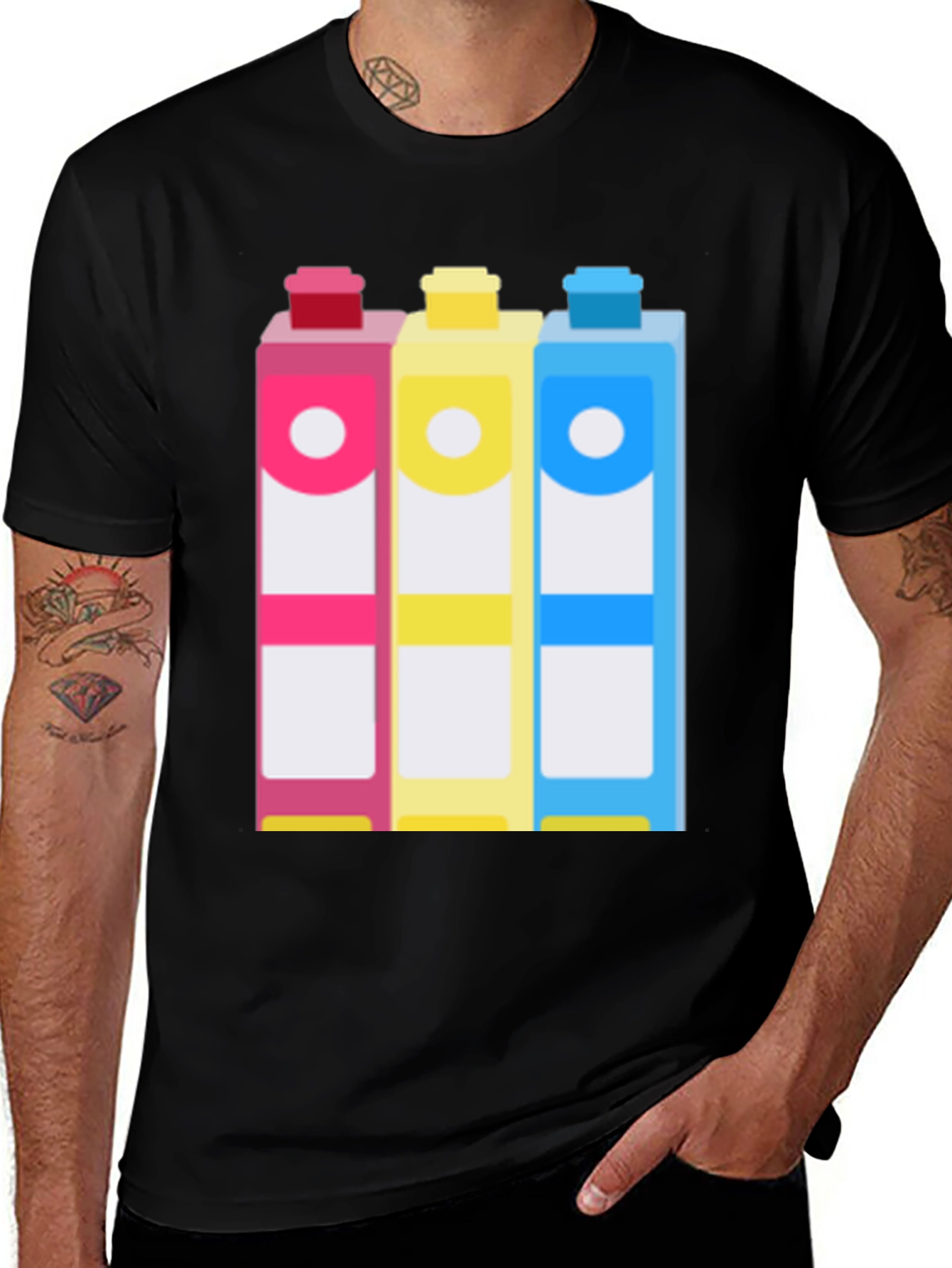 Colorful Paint Cartons Graphic T-Shirt