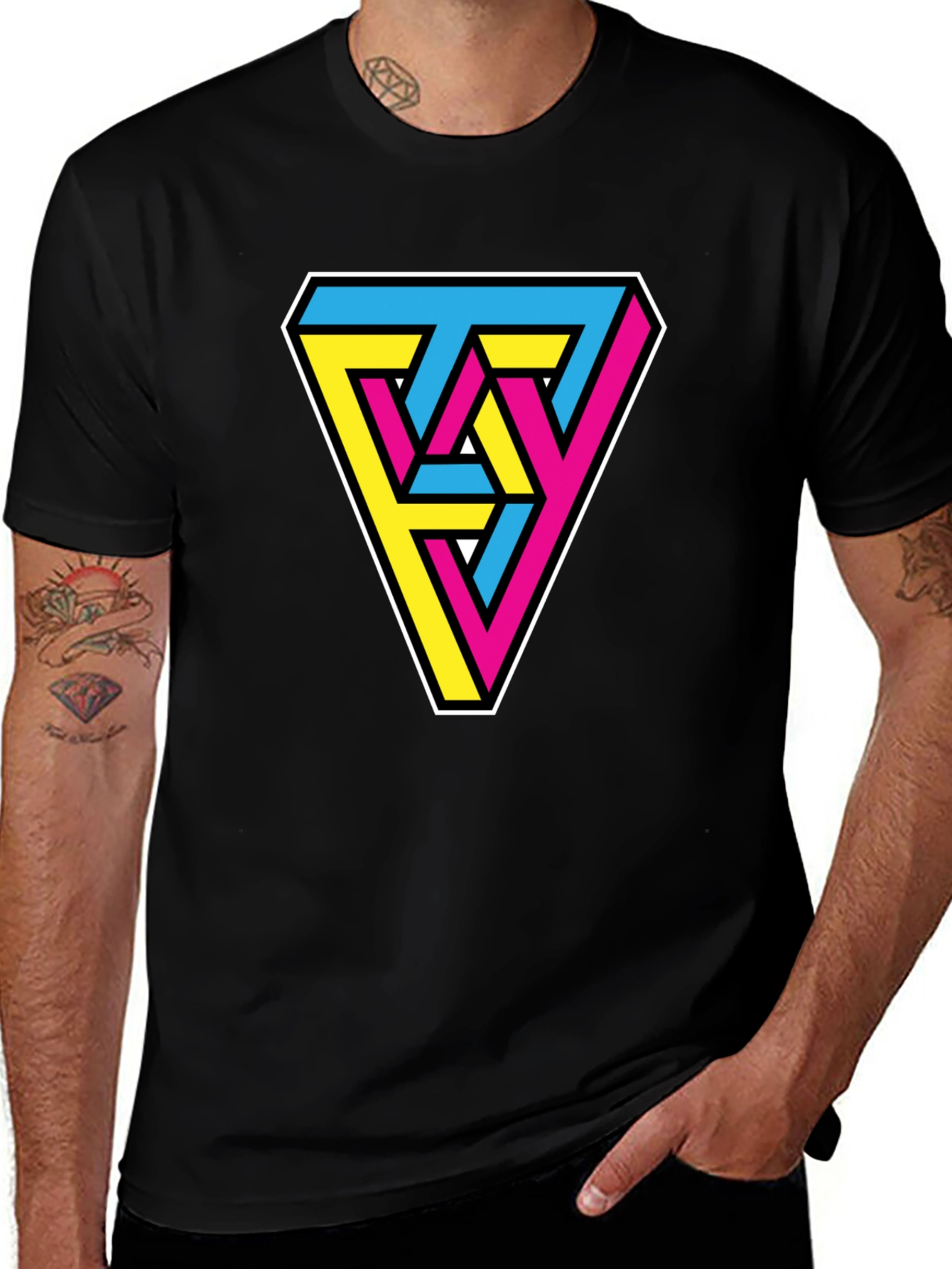 Variant 19 of Impossible Triangle Graphic Tee - Illusion T-Shirt