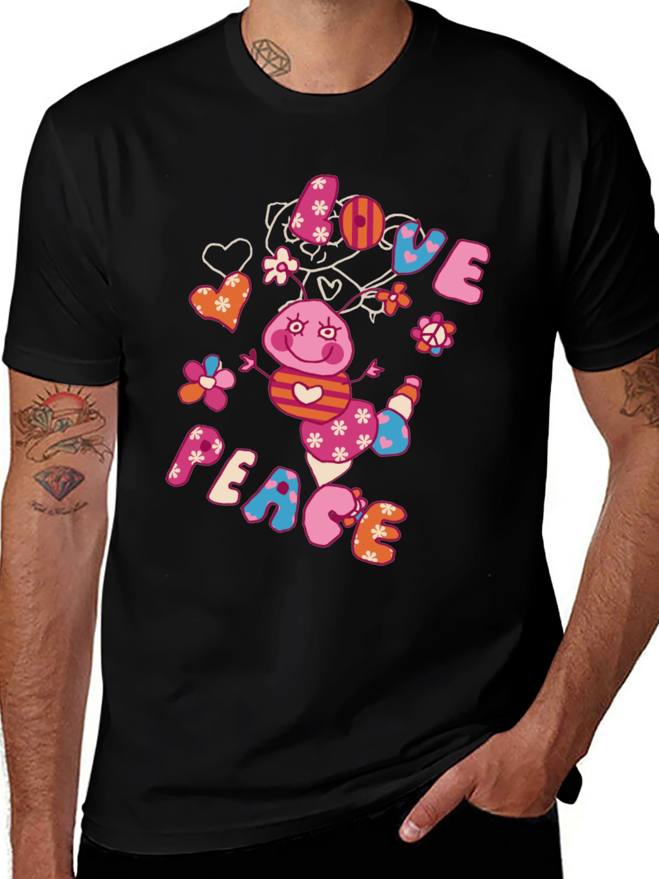 Variant 21 of Love and Peace Graphic Tee