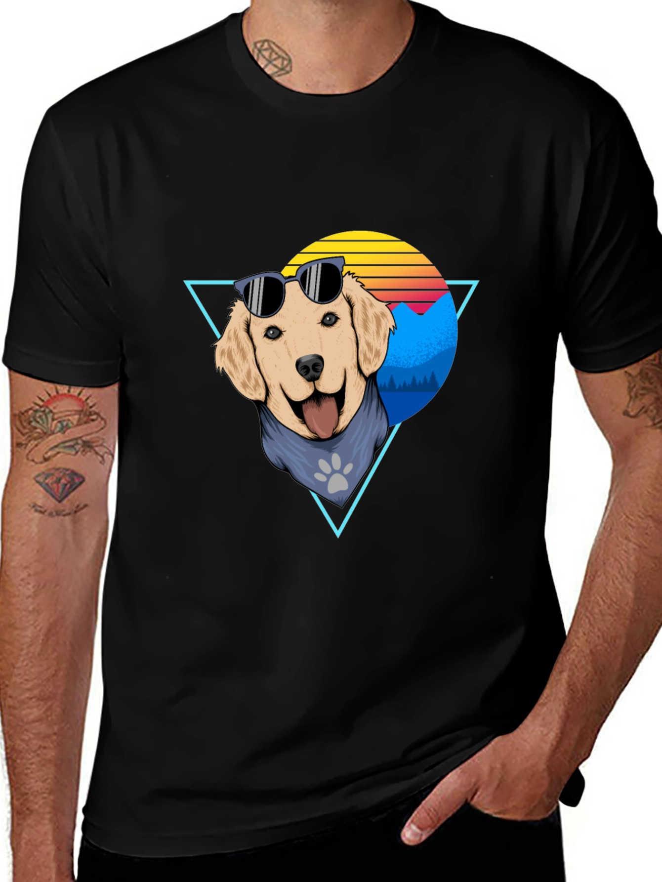 Variant 18 of Cool Dog Graphic Tee - Retro Style