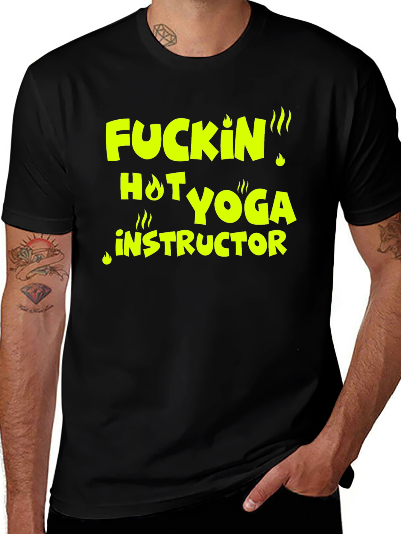 Variant 24 of Funny Hot Yoga Instructor Graphic Tee