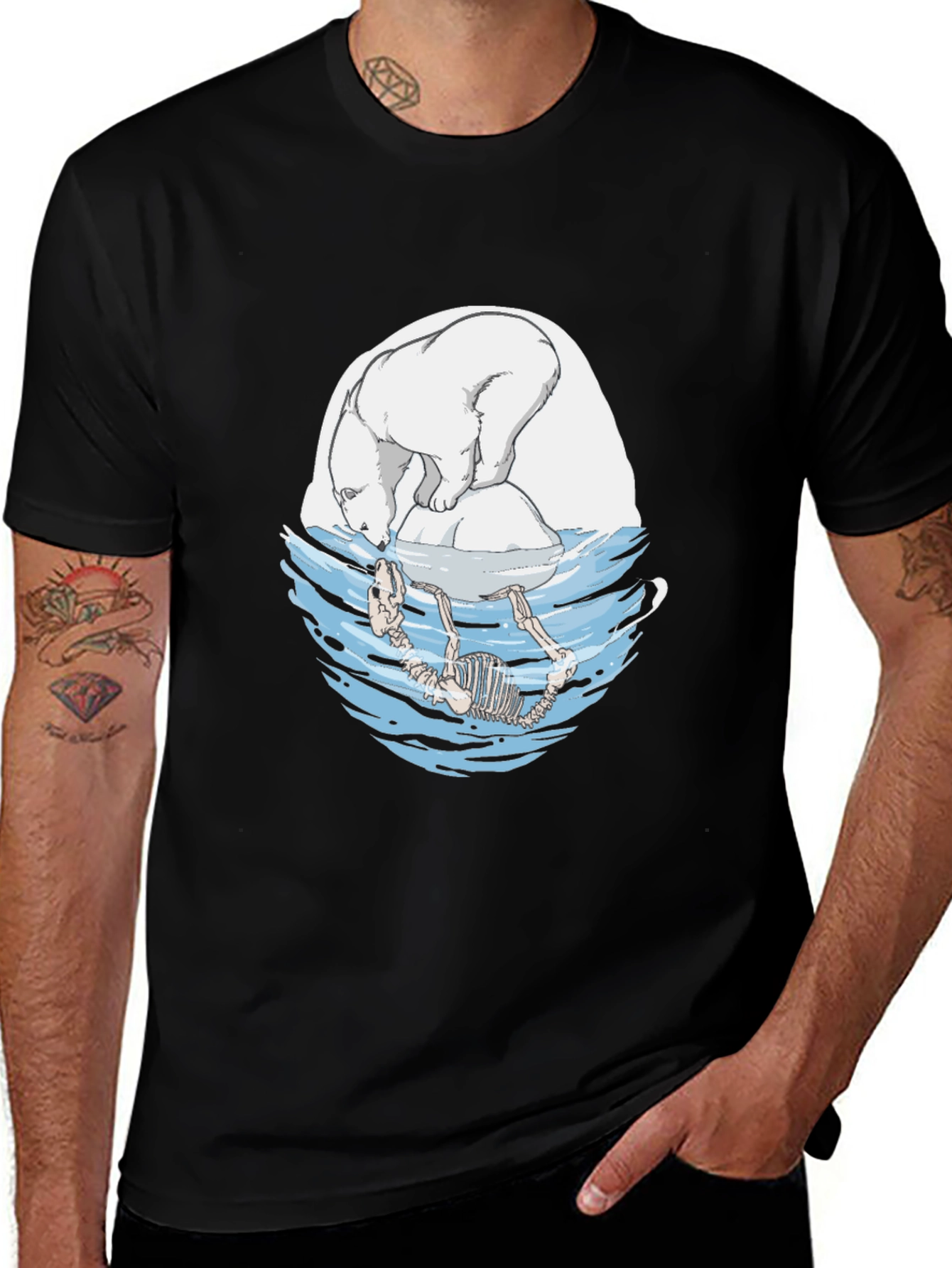 Variant 30 of Polar Bear Graphic Tee - Climate Change Awareness