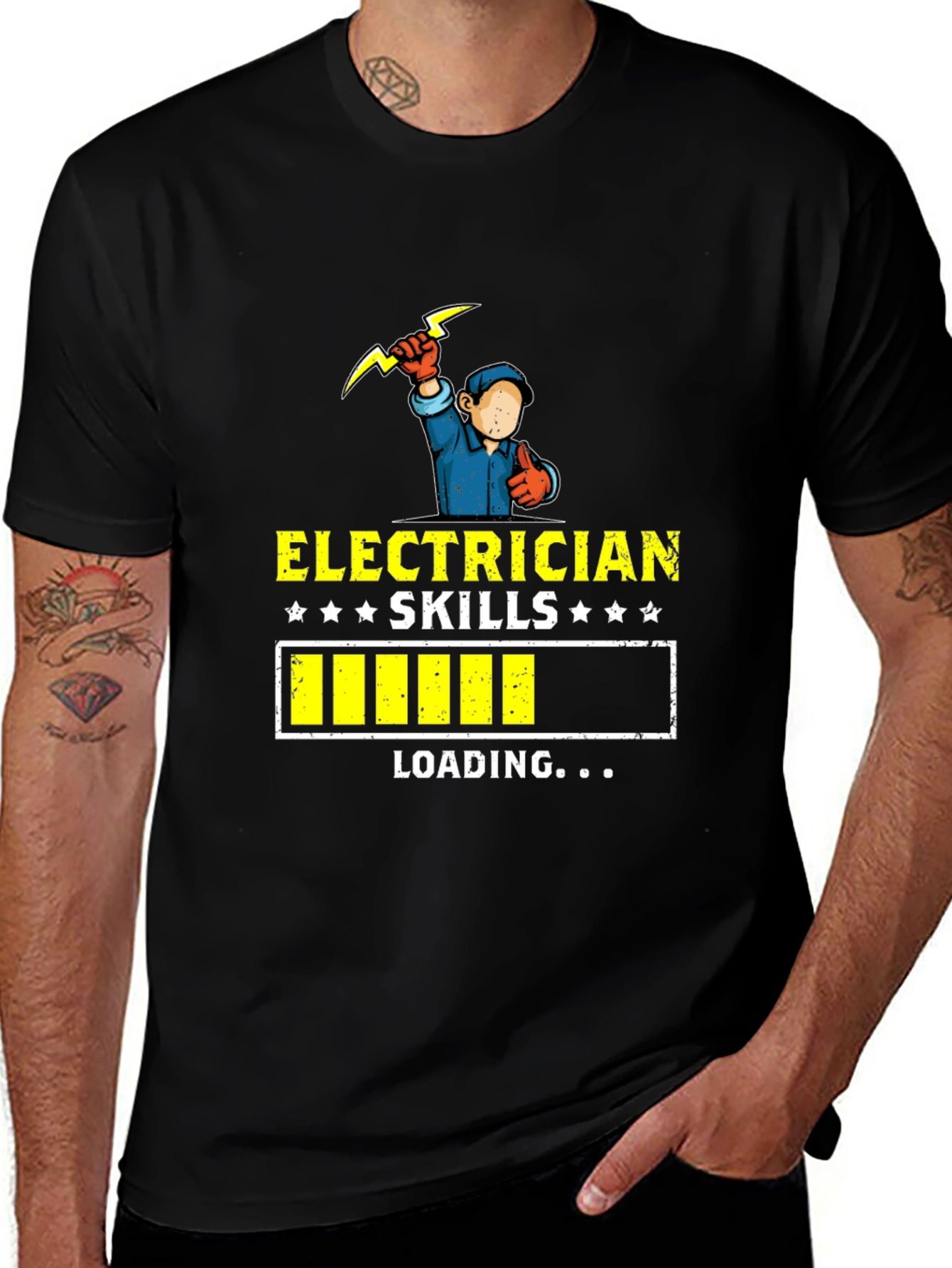 Variant 15 of Electrician Skills Loading Funny T-Shirt