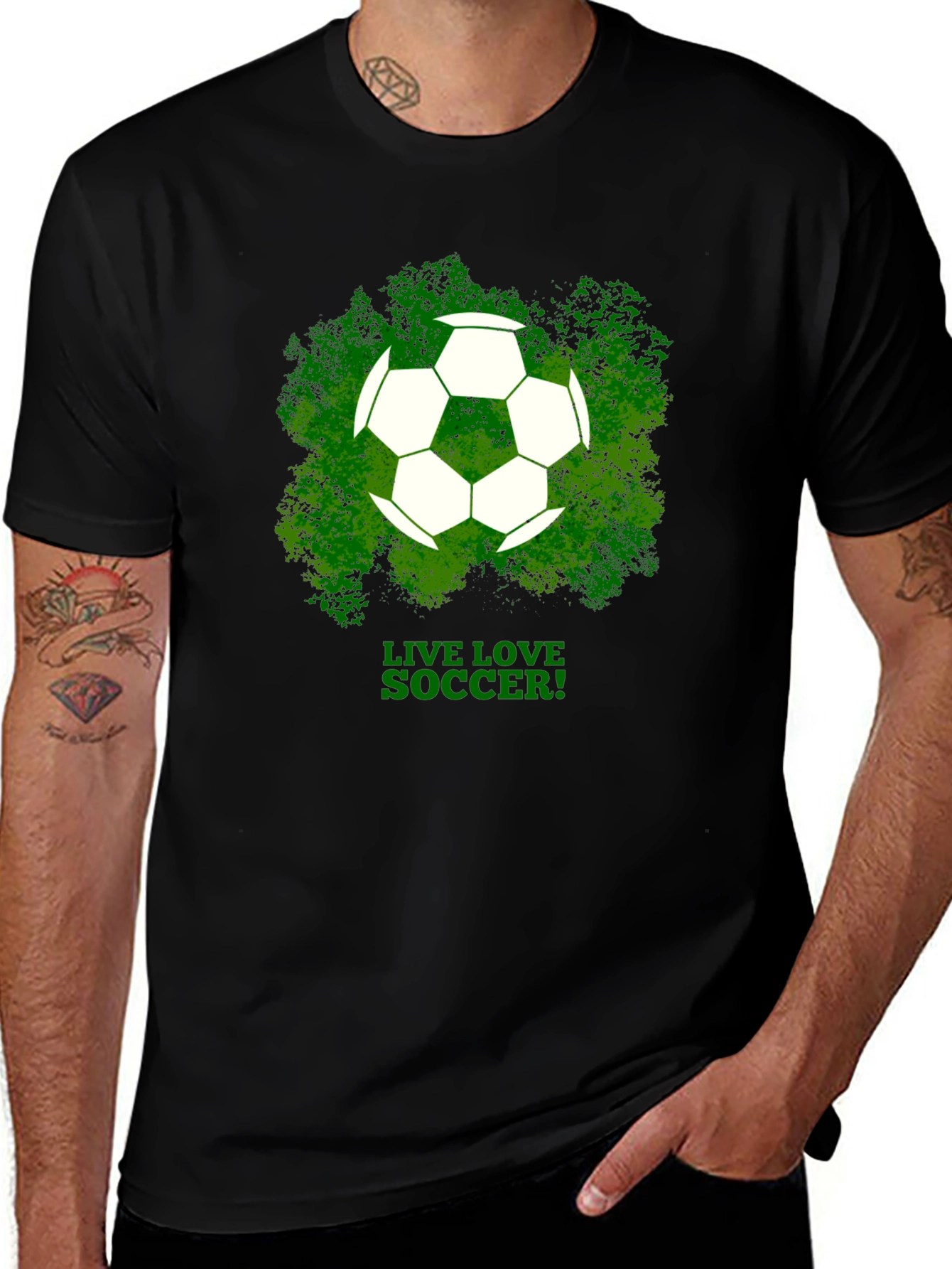 Variant 28 of Live Love Soccer Graphic T-Shirt