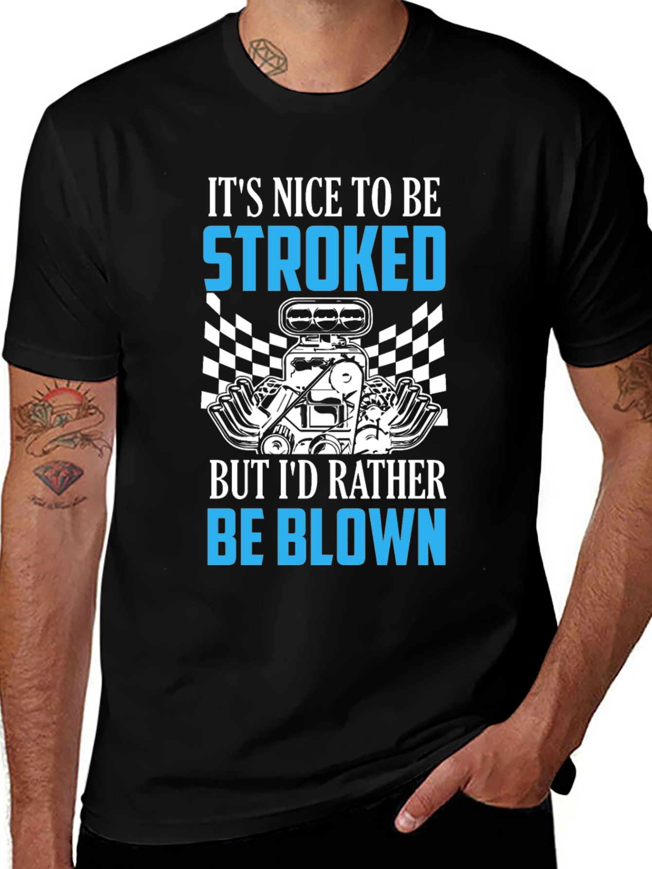Variant 23 of It's Nice to Be Stroked T-Shirt - Car Lover Humor