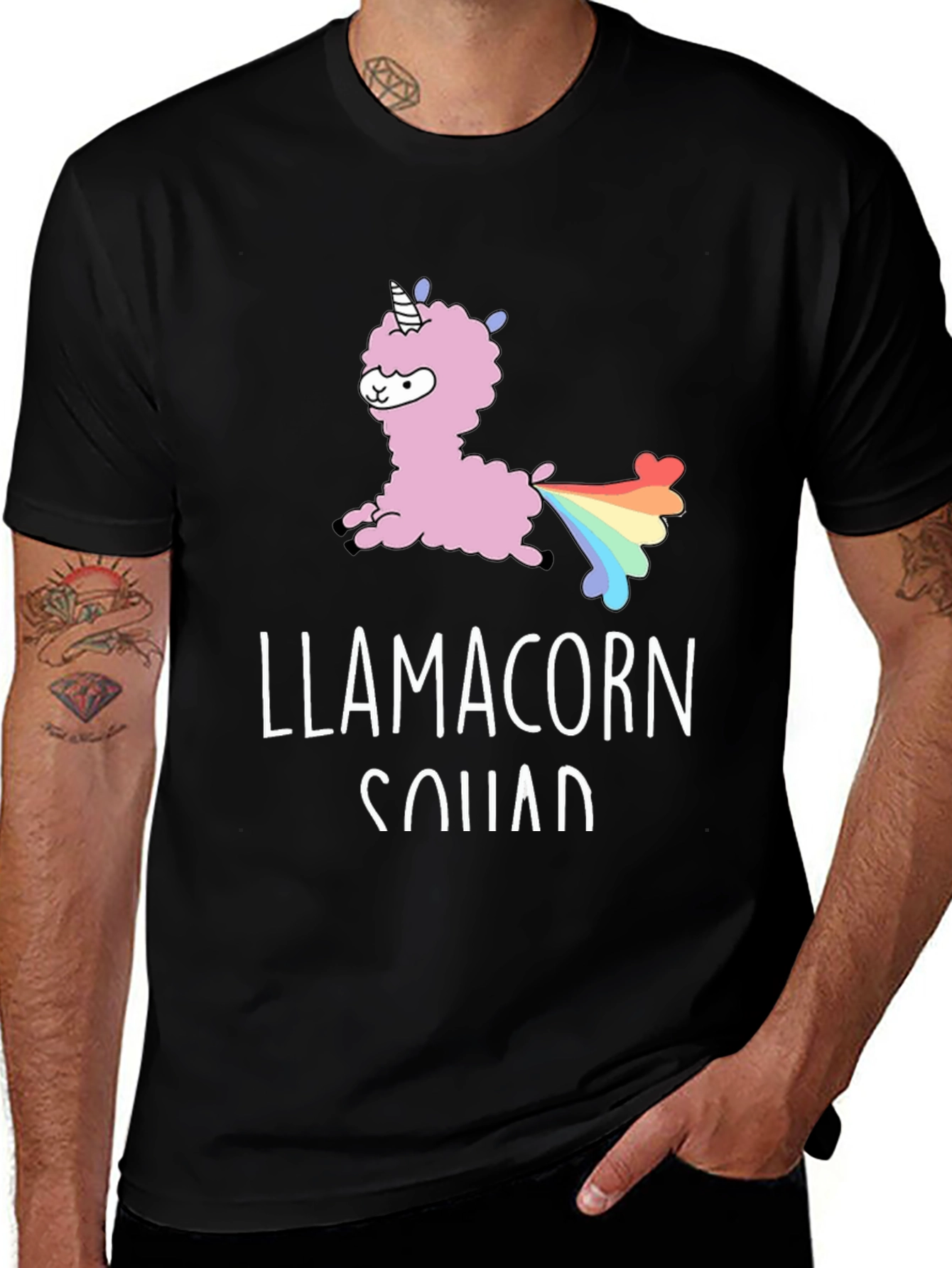 Variant 5 of Llamacorn Squad Graphic Tee - Fun Unicorn Llama Shirt