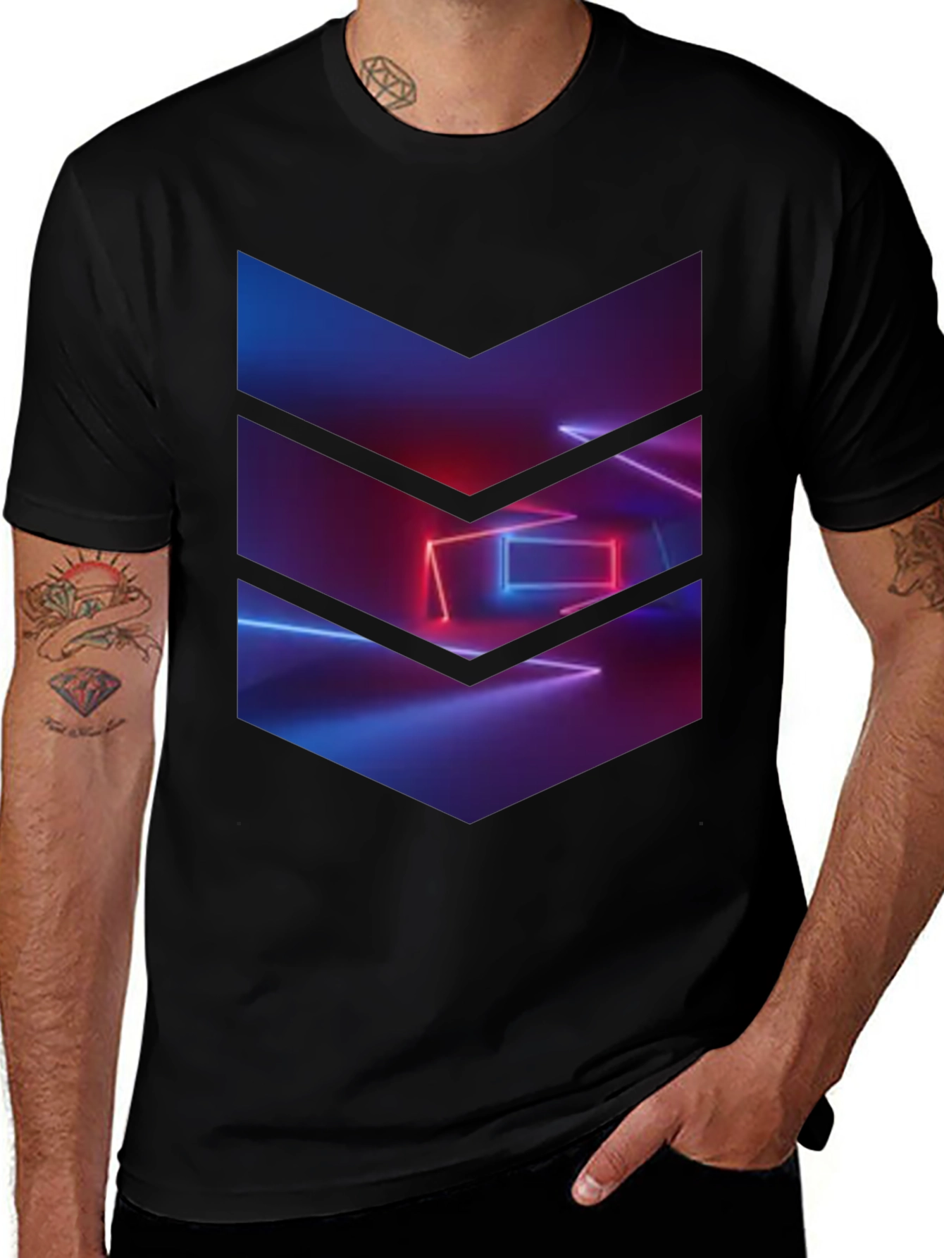 Variant 27 of Neon Geometric T-Shirt - Modern Graphic Tee