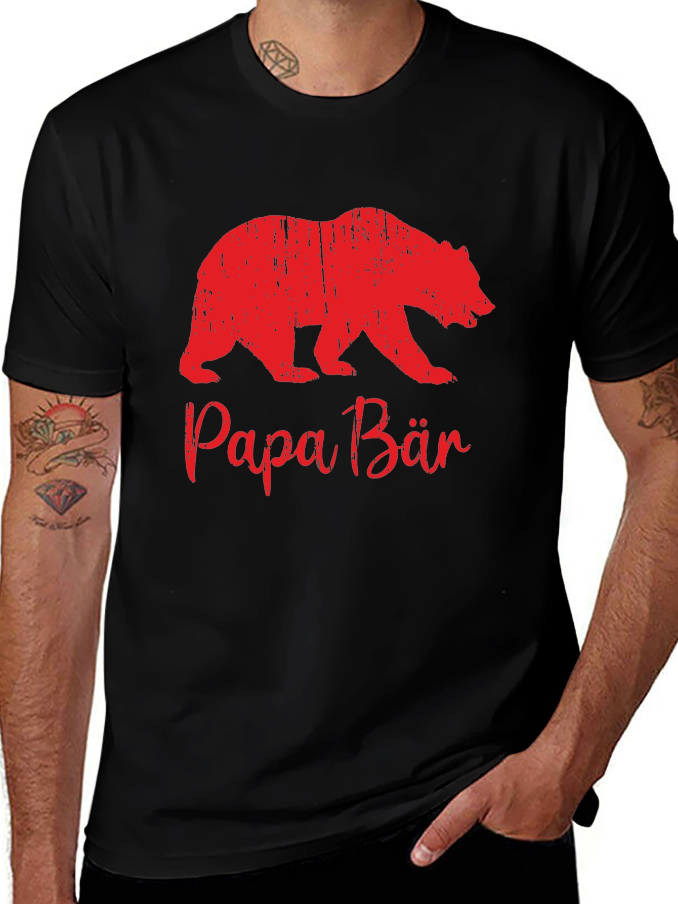 Papa Bear T-Shirt - Distressed Graphic Tee