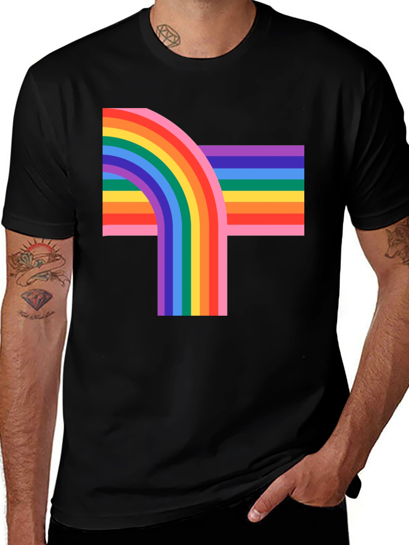 Variant 8 of Rainbow Pride T-Shirt - Graphic Tee