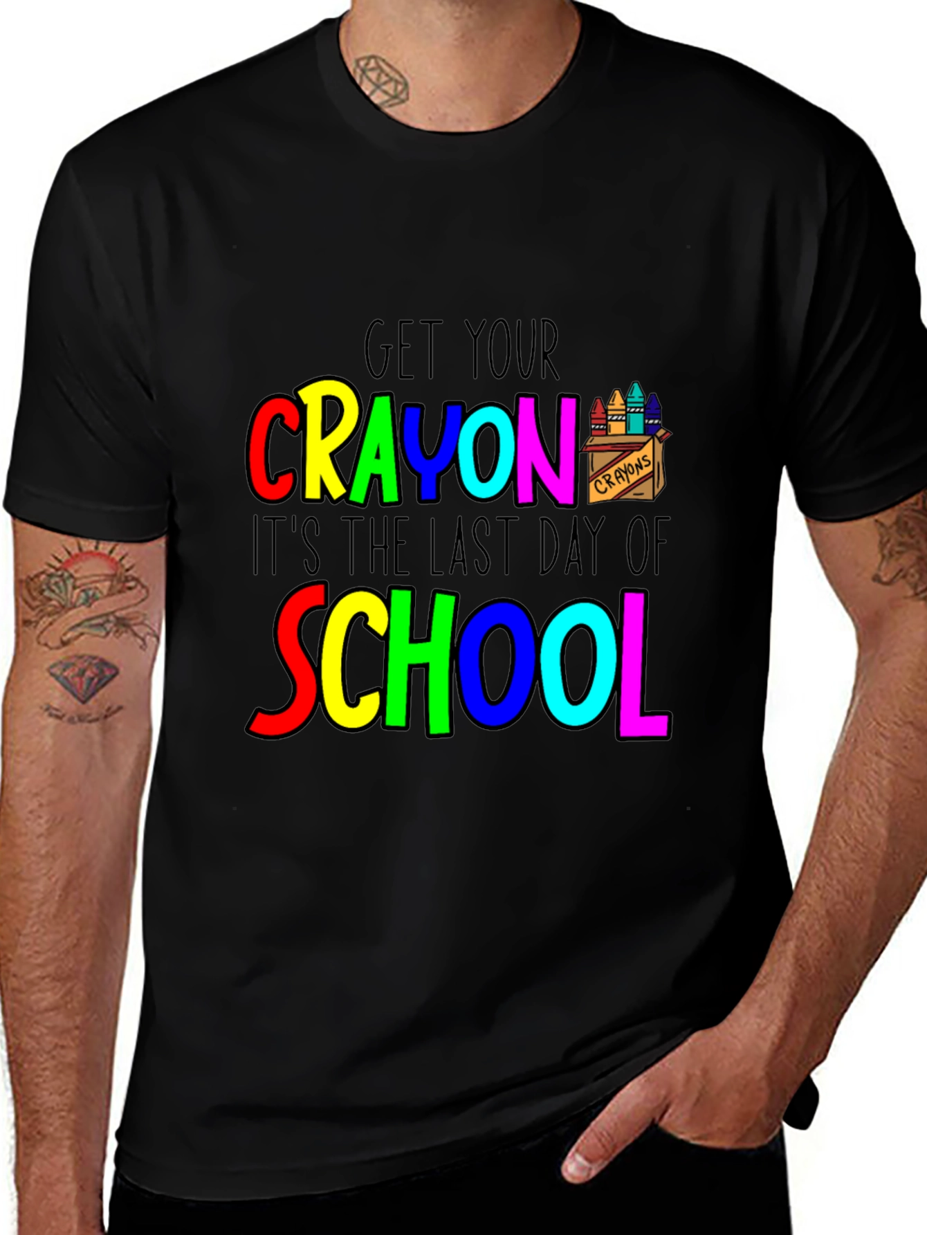 Variant 29 of Last Day of School Crayon T-Shirt