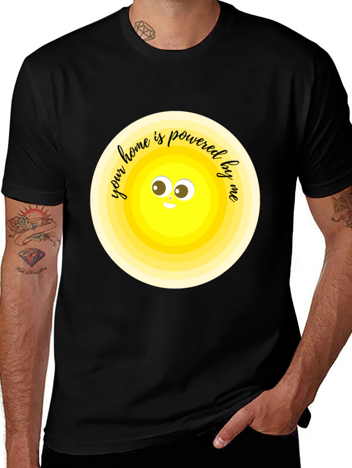 Variant 6 of Funny Solar Power T-Shirt - Your Home is Powered By Me