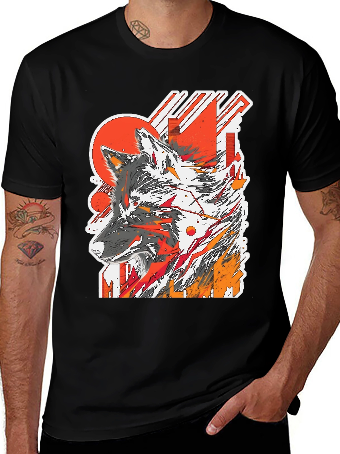 Variant 24 of Wolf Graphic Tee - Modern Style