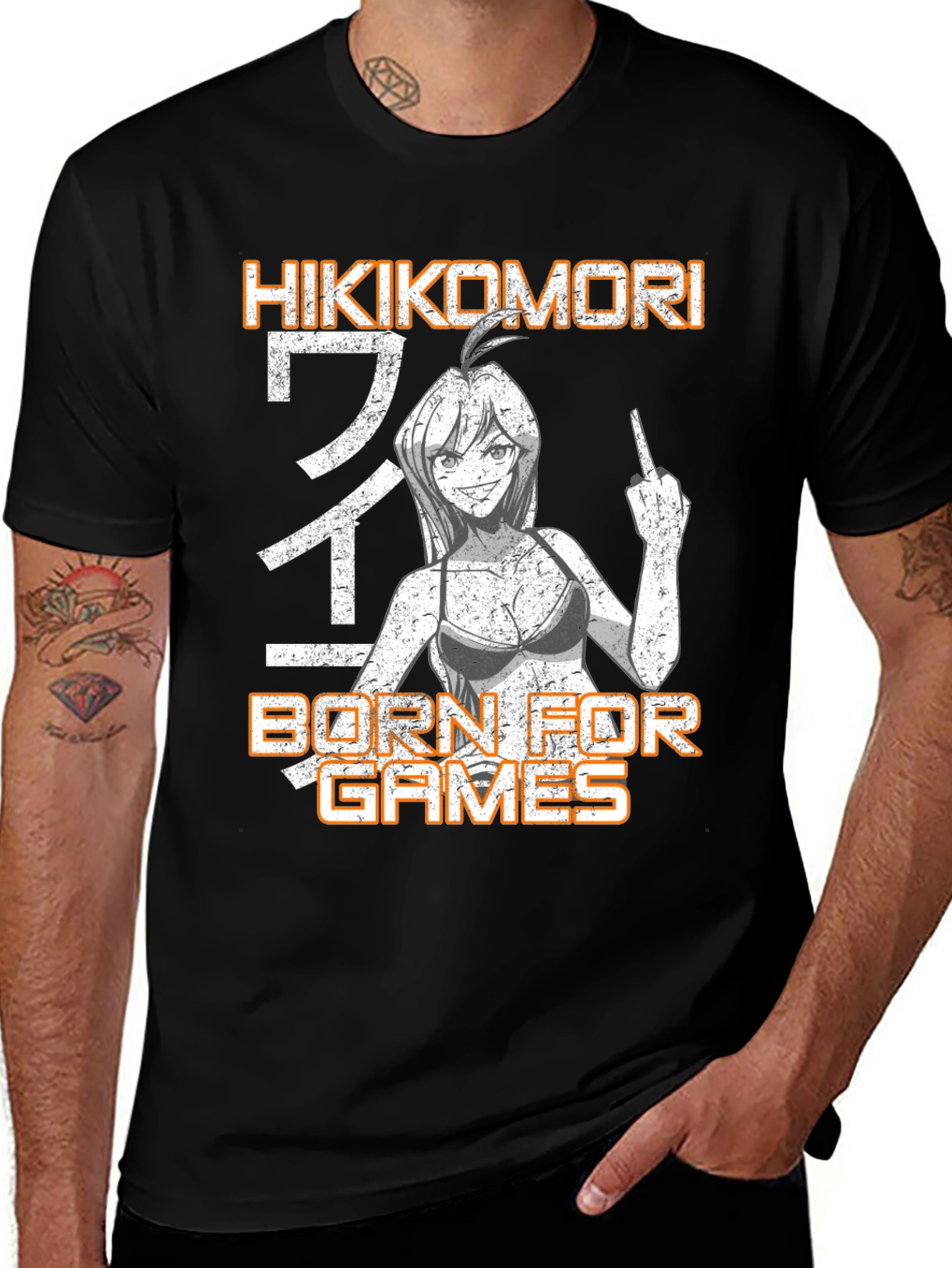 Variant 12 of Hikikomori Born for Games Graphic T-Shirt
