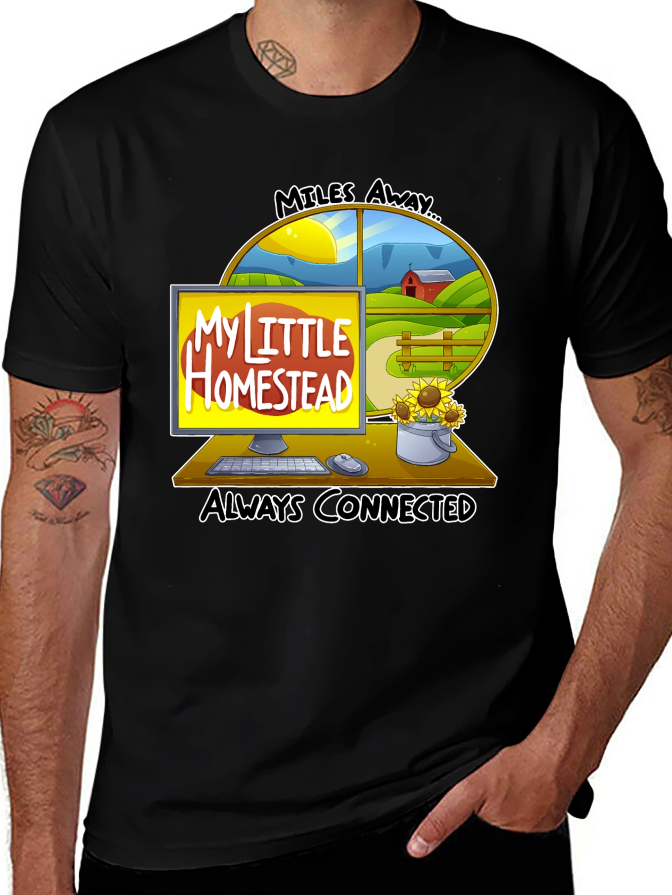 My Little Homestead T-Shirt - Always Connected Farm Life