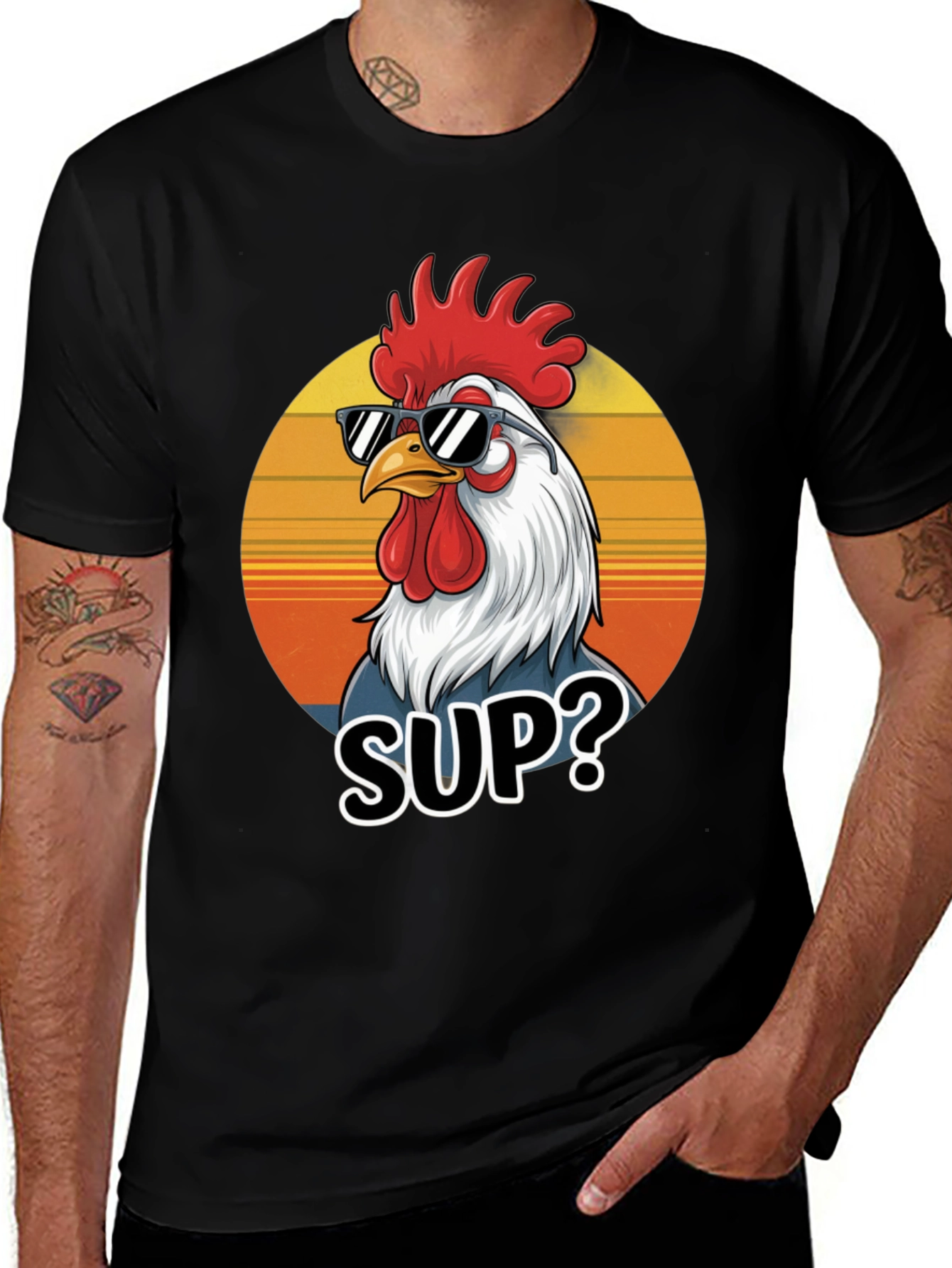 Variant 8 of Cool Chicken Graphic Tee