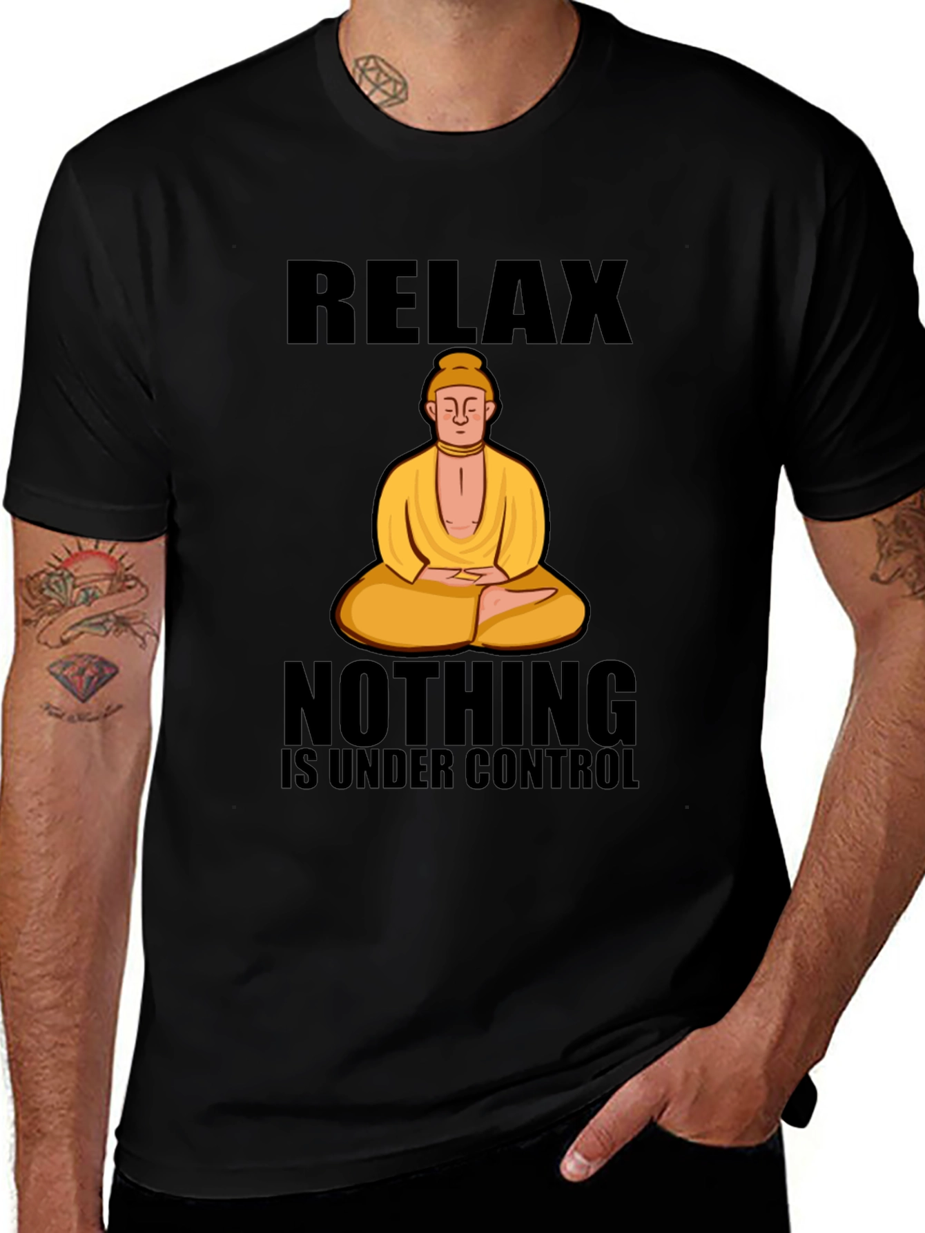 Variant 27 of Relax Buddha Graphic Tee