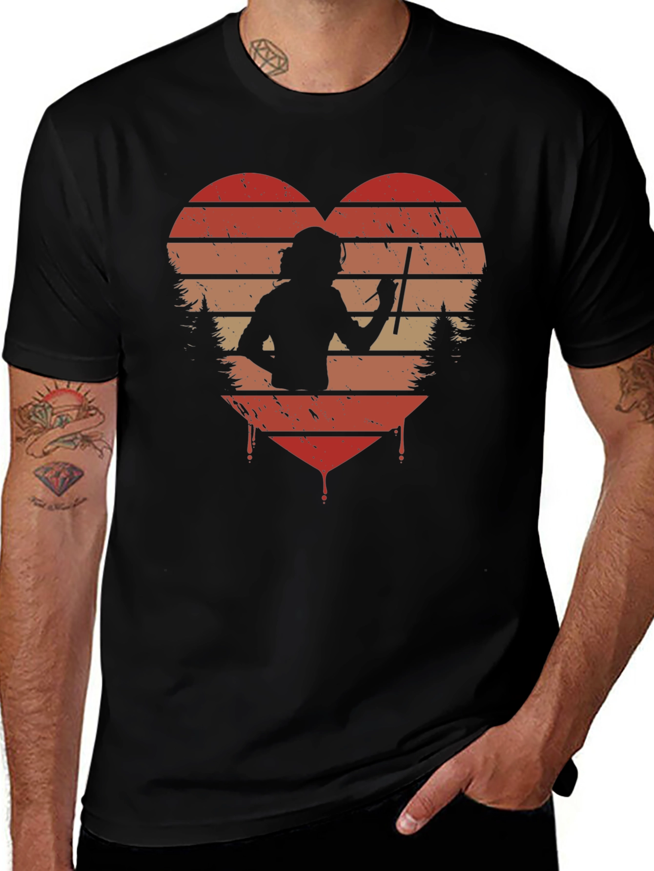 Variant 26 of Retro Heart Artist T-Shirt