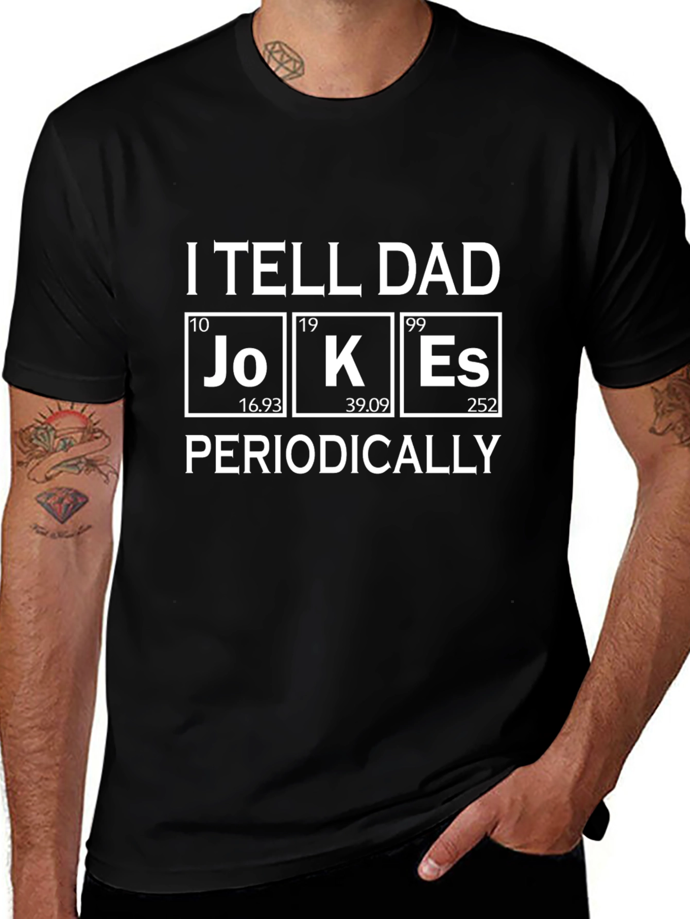 Variant 17 of Periodic Table Dad Jokes T-Shirt