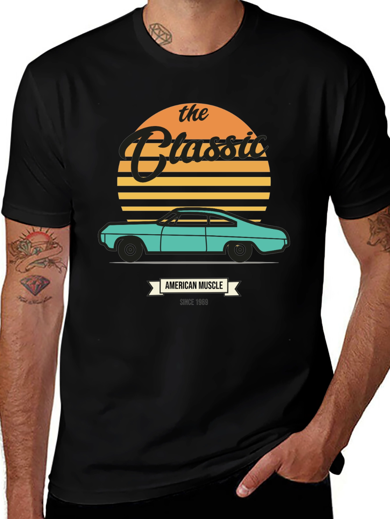 Variant 24 of Retro American Muscle Car T-Shirt