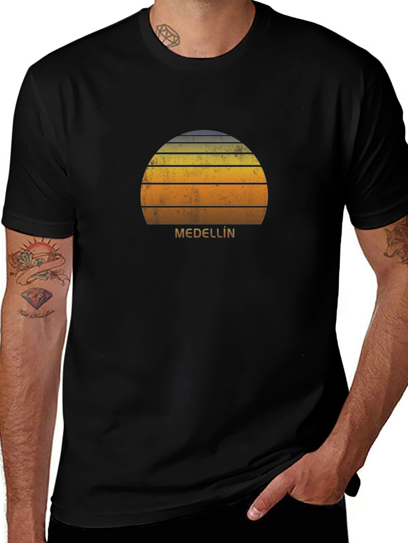 Medellin Sunset Graphic Tee - Retro Style