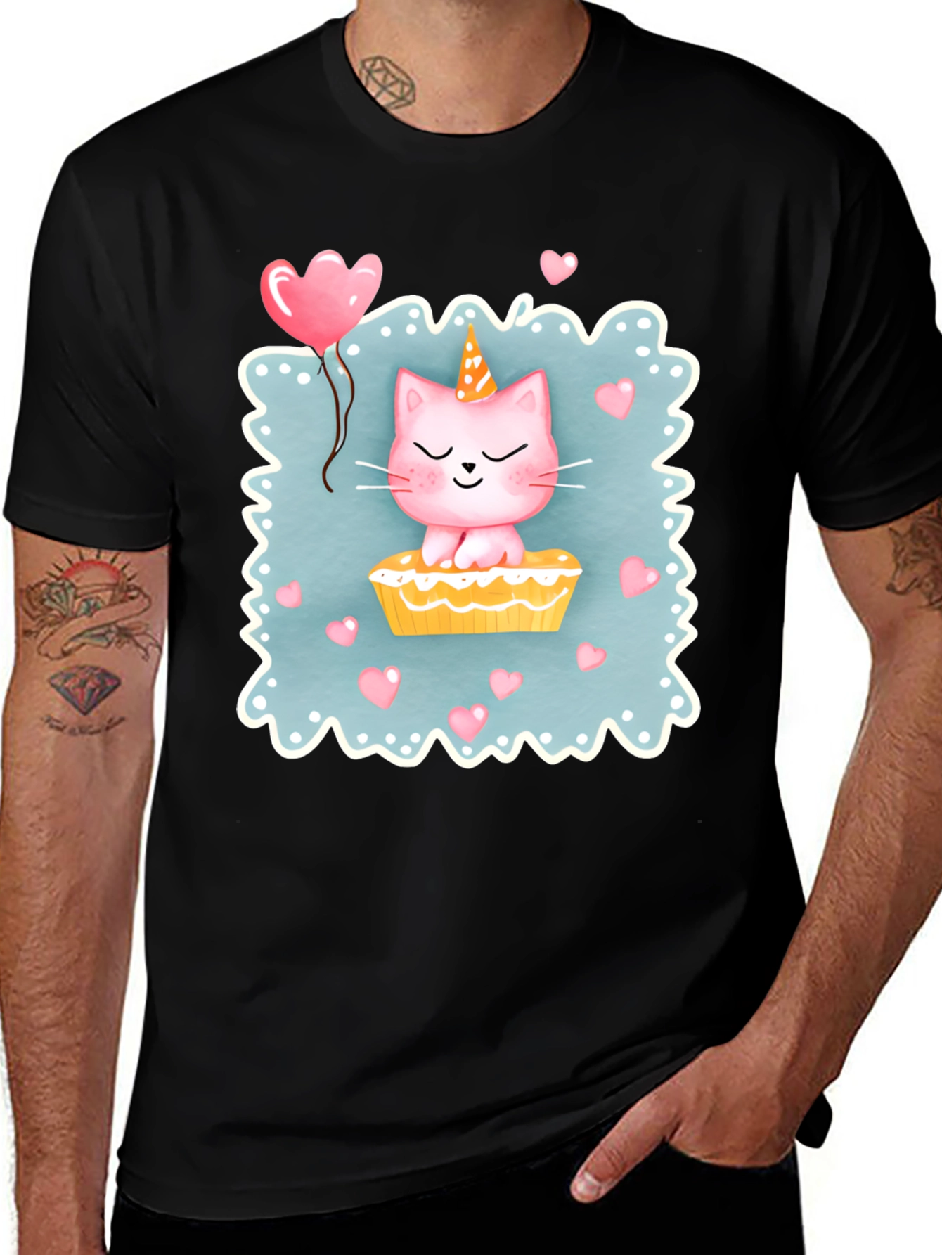 Variant 23 of Cute Cat Unicorn Birthday T-Shirt