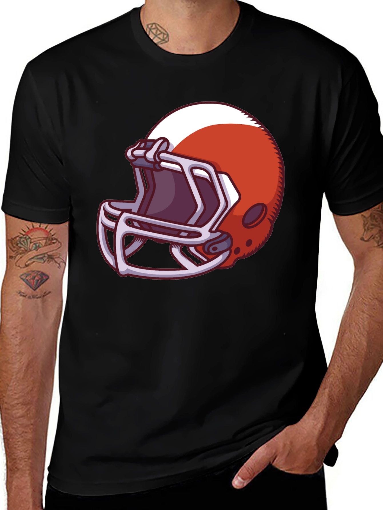 Variant 24 of Football Helmet Graphic T-Shirt
