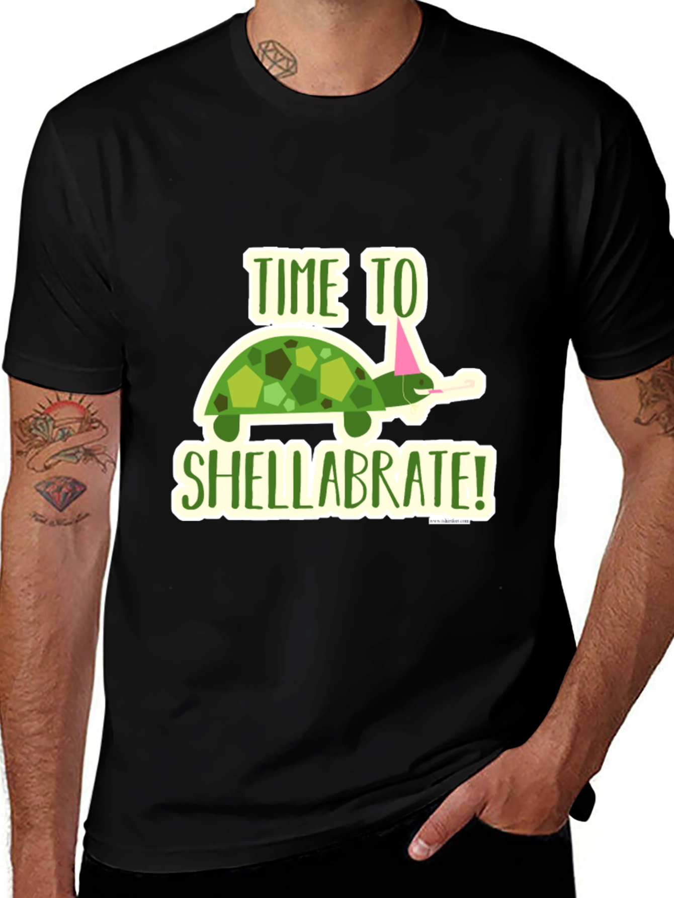Variant 12 of Time to Shellabrate! Turtle Graphic T-Shirt