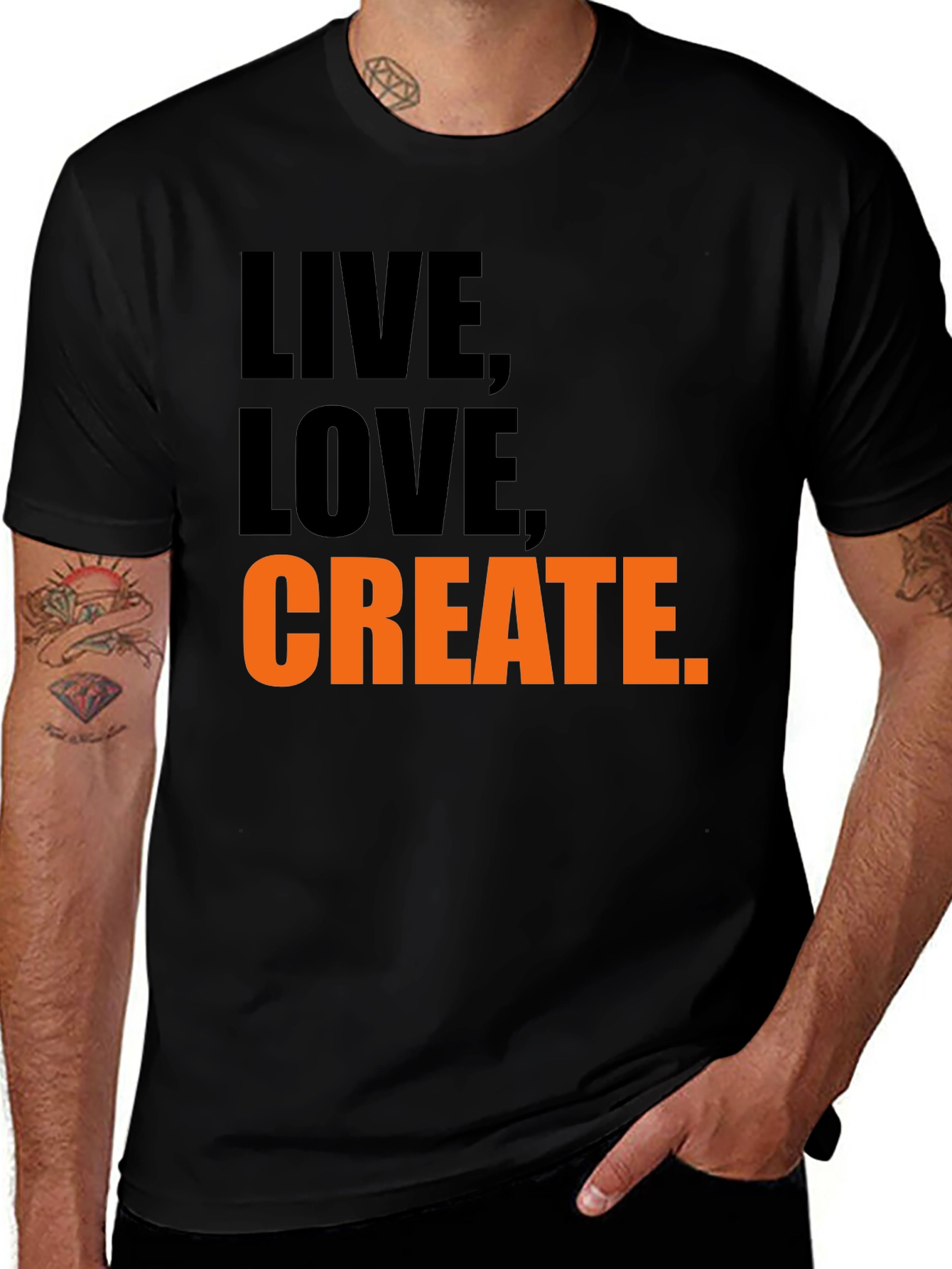 Variant 28 of Live, Love, Create. Graphic Tee