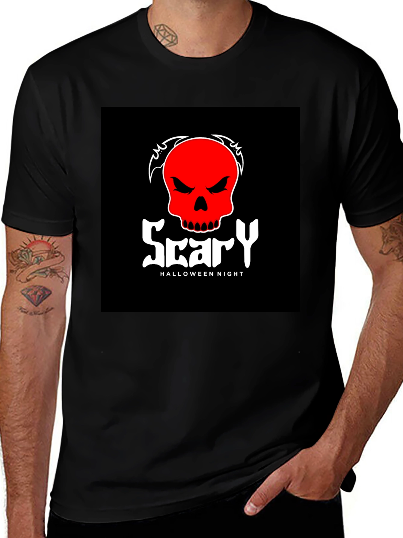 Scary Halloween Night Graphic T-Shirt