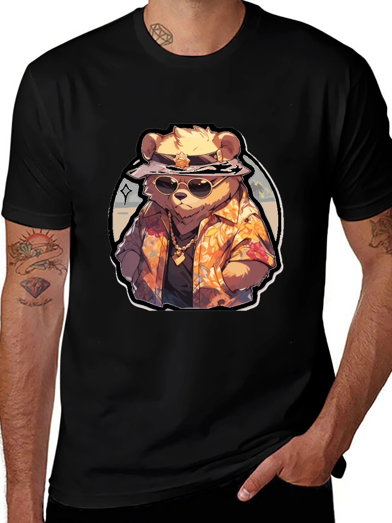Variant 11 of Cool Bear Hawaiian Shirt Graphic Tee