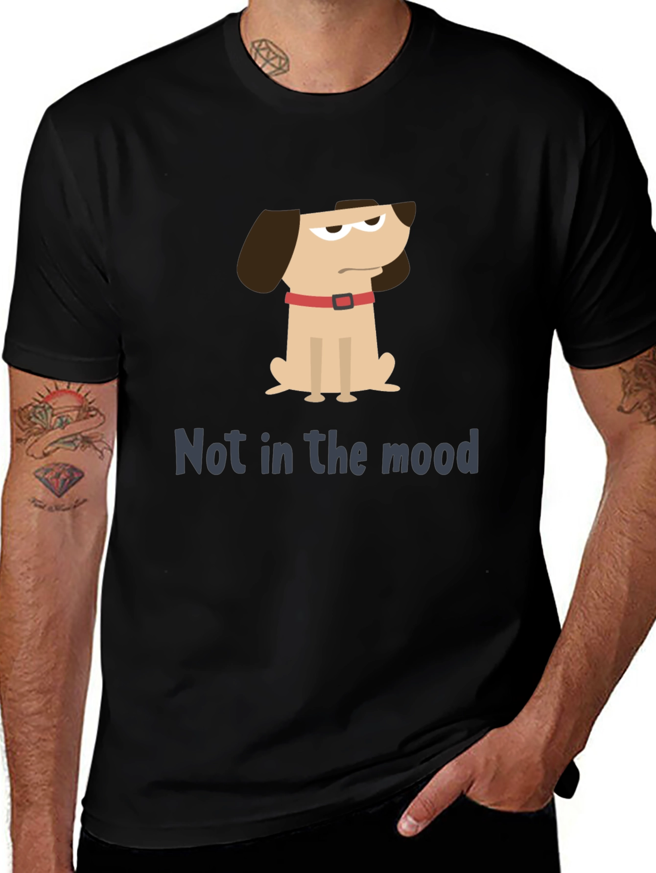 Variant 27 of Grumpy Dog T-Shirt - Not In The Mood Tee
